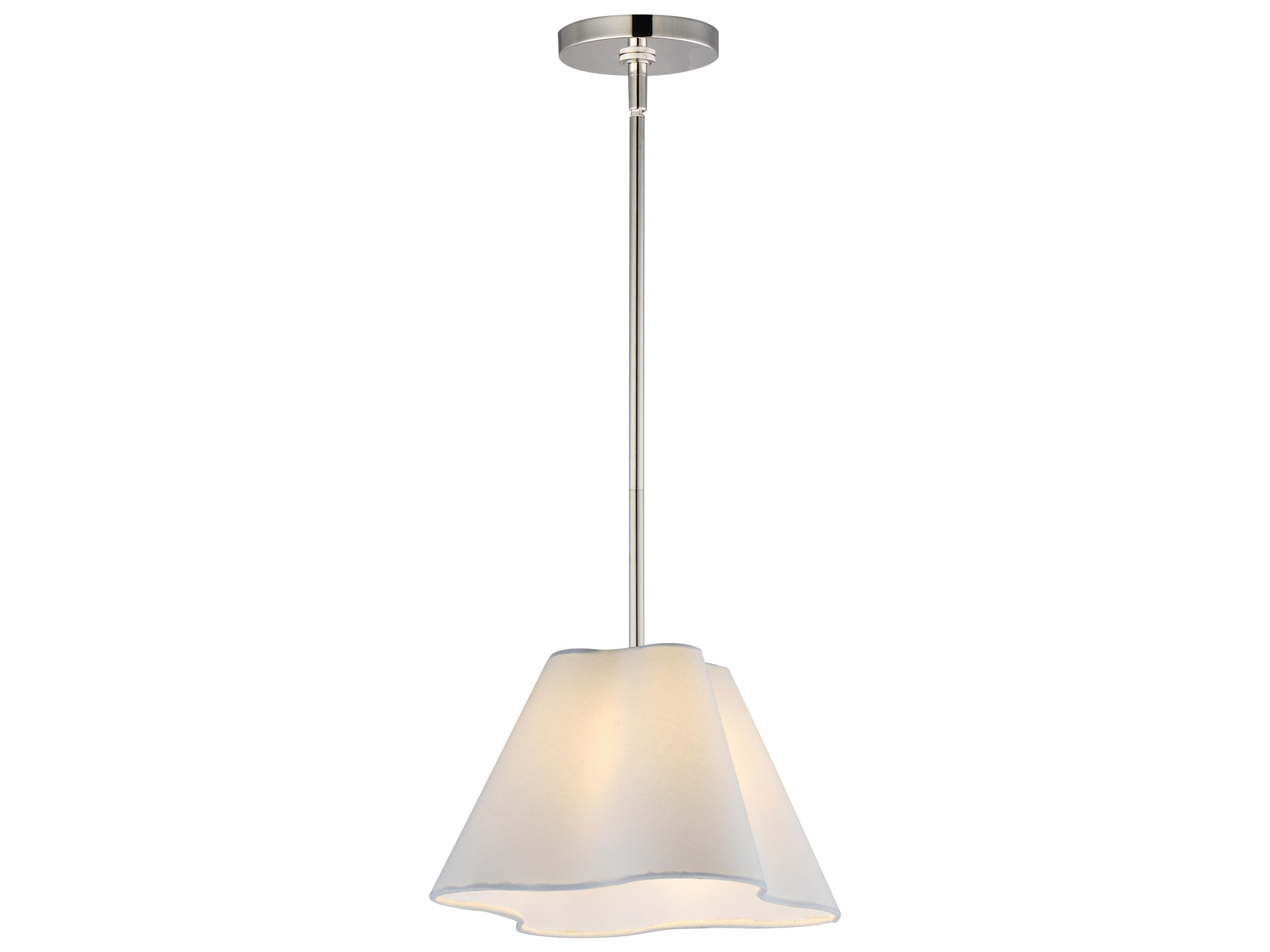 Saxon 1- Light Polished Nickel Bell Pendant