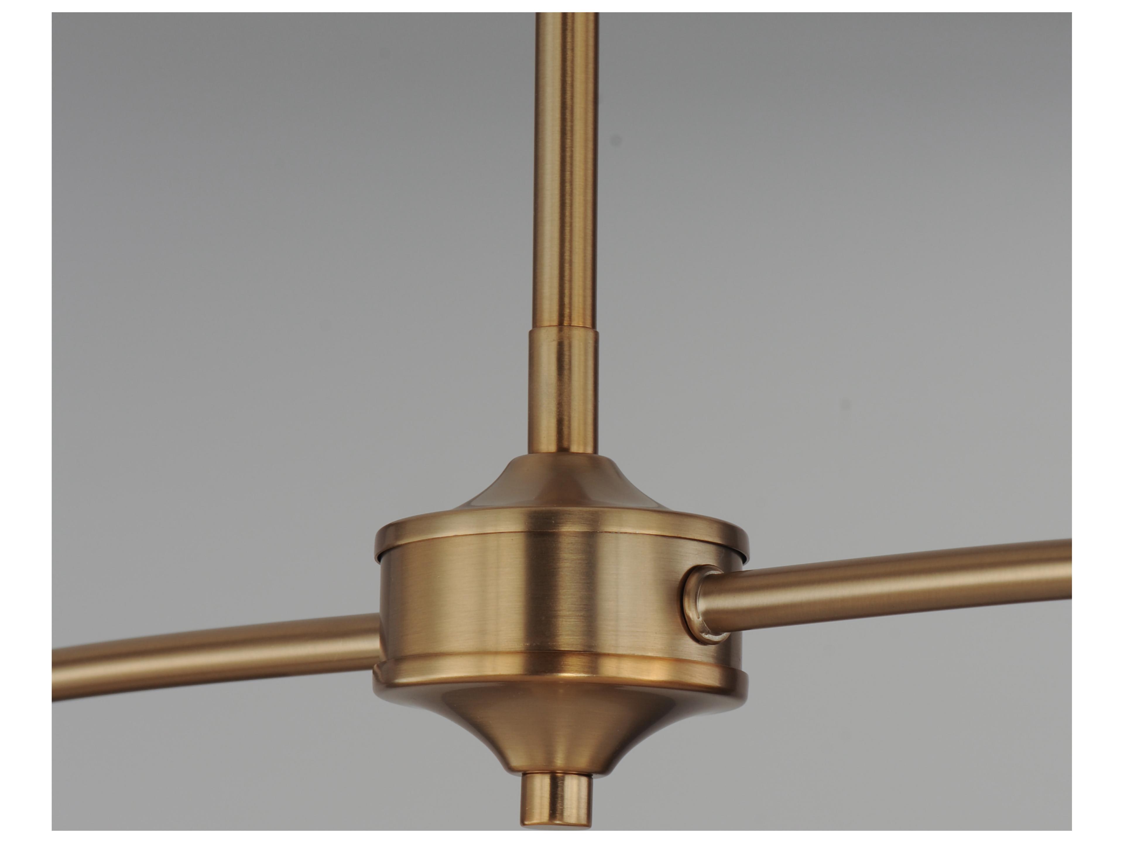 Maxim Lighting Saxon 2- Light Natural Aged Brass Bell Linear Island Pendant