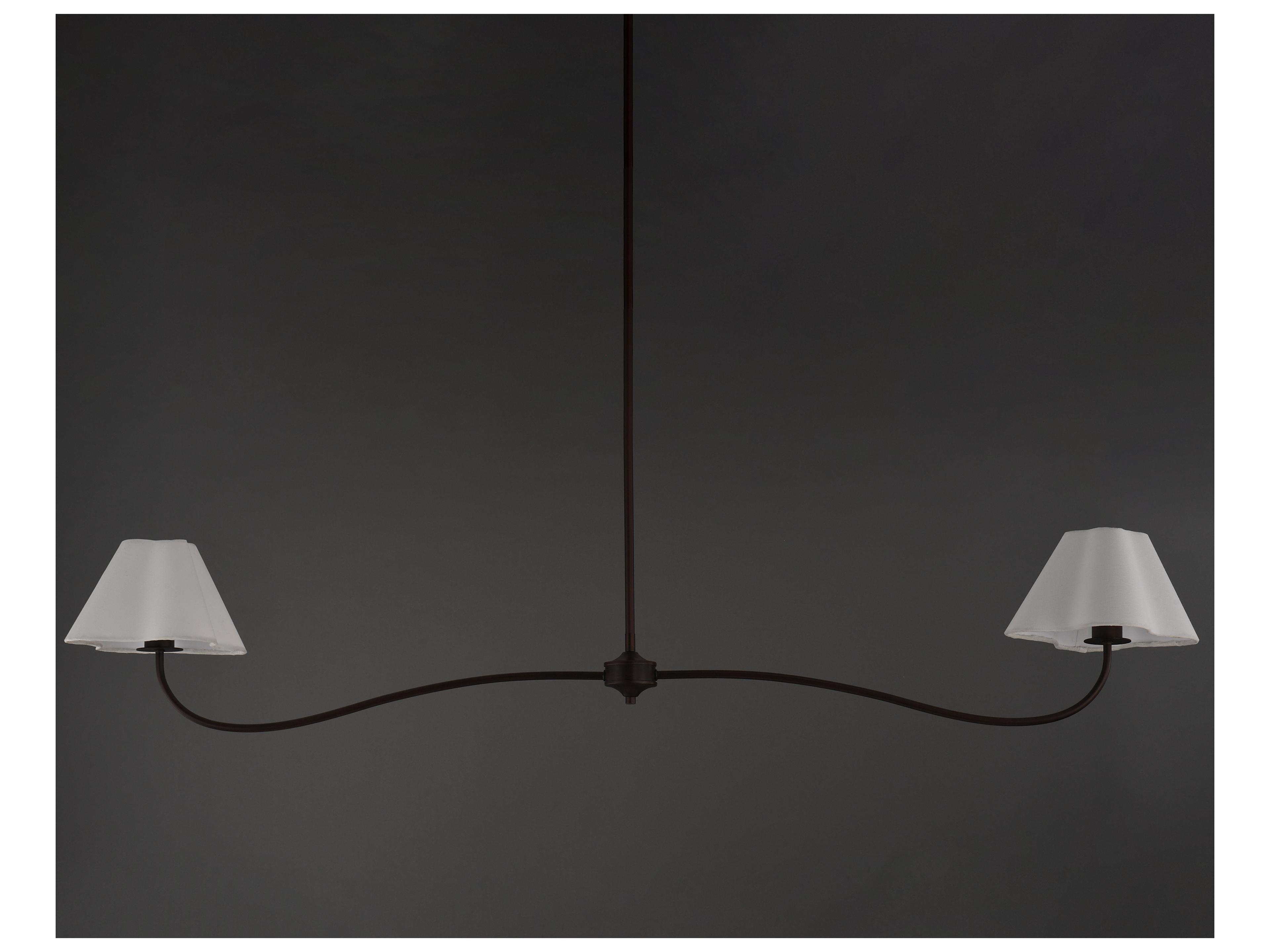 Maxim Lighting Saxon 2- Light Oil Rubbed Bronze Bell Linear Island Pendant
