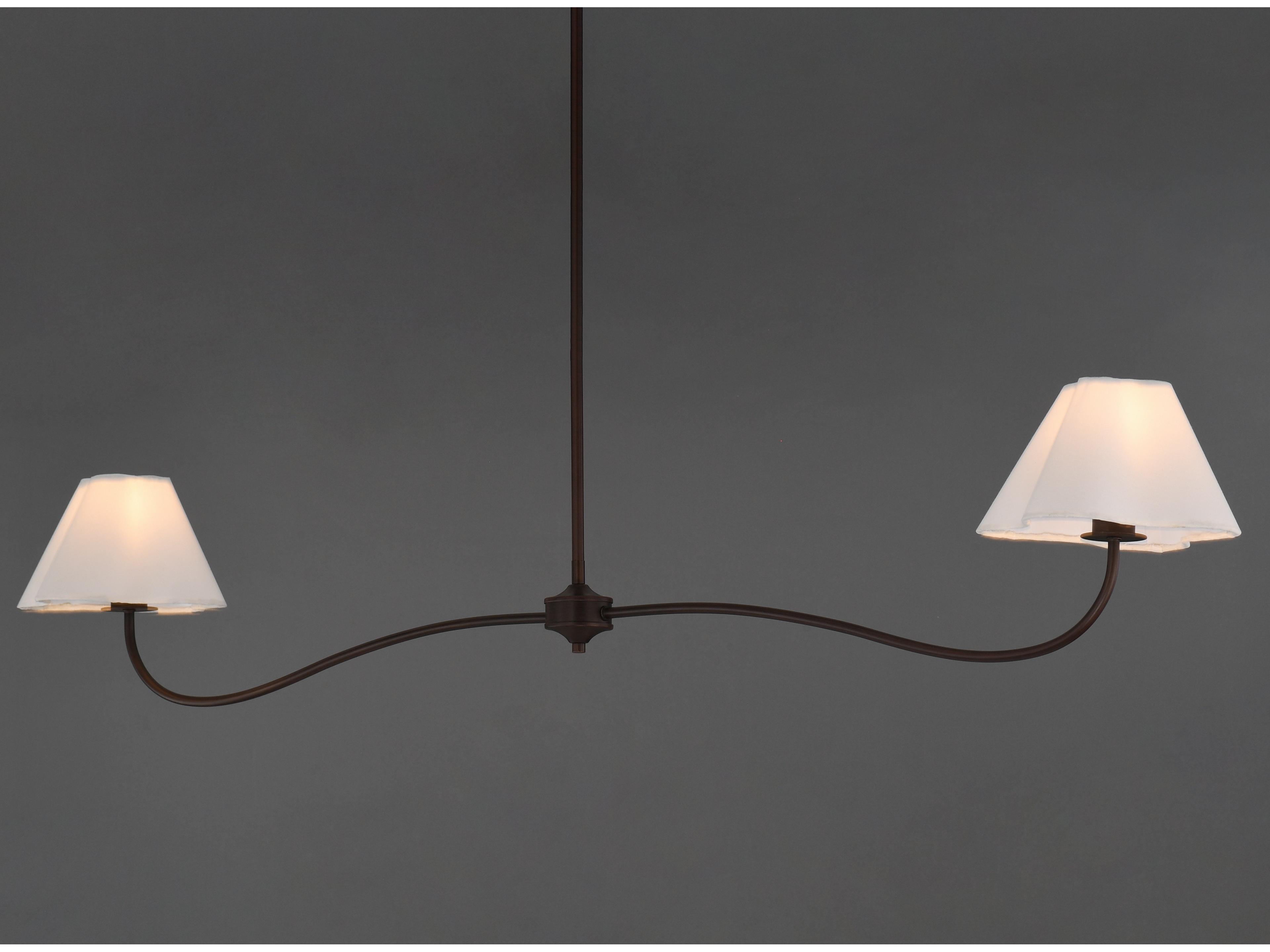 Maxim Lighting Saxon 2- Light Oil Rubbed Bronze Bell Linear Island Pendant