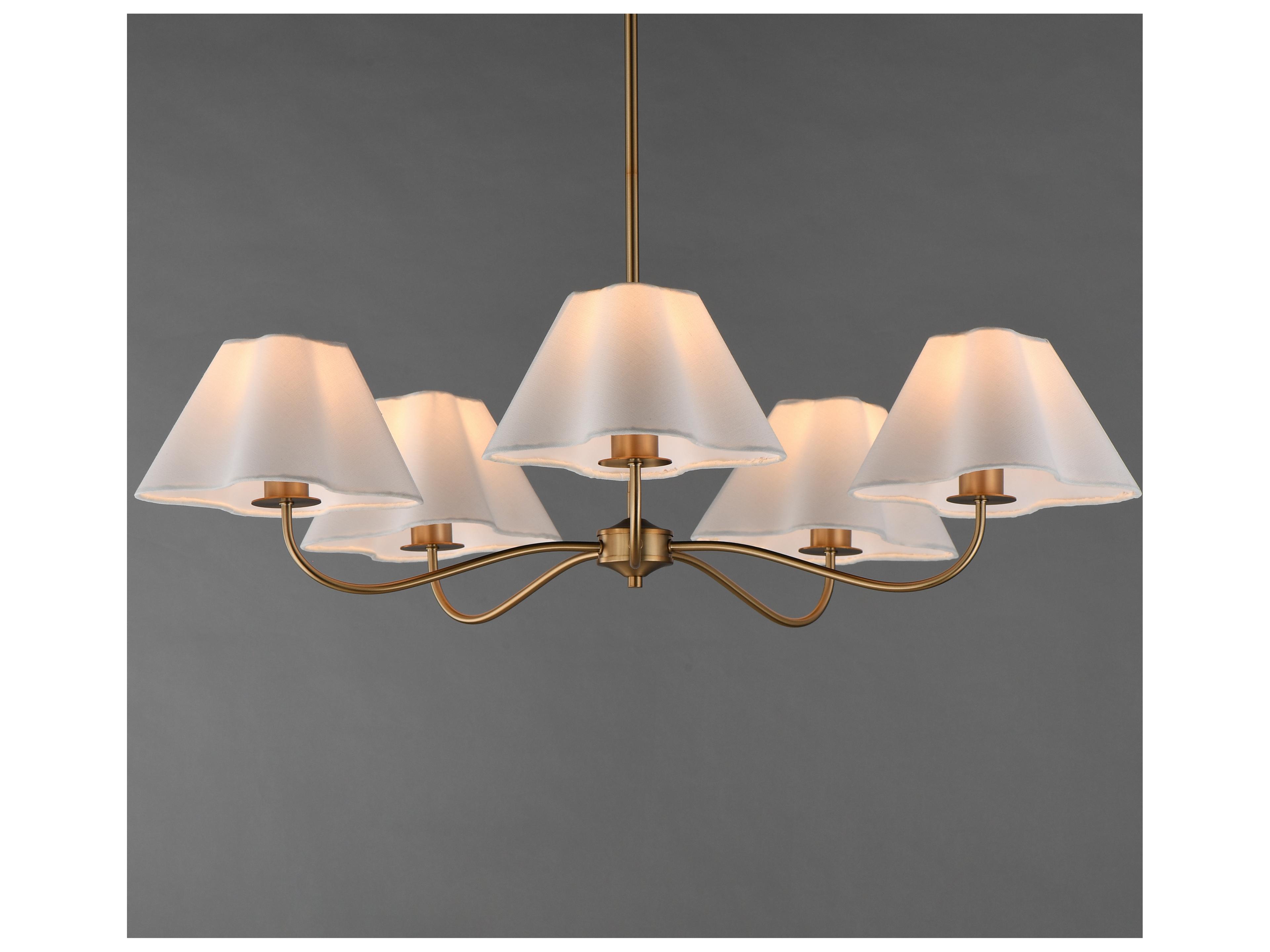 Maxim Lighting Saxon 5- Light Natural Aged Brass Chandelier