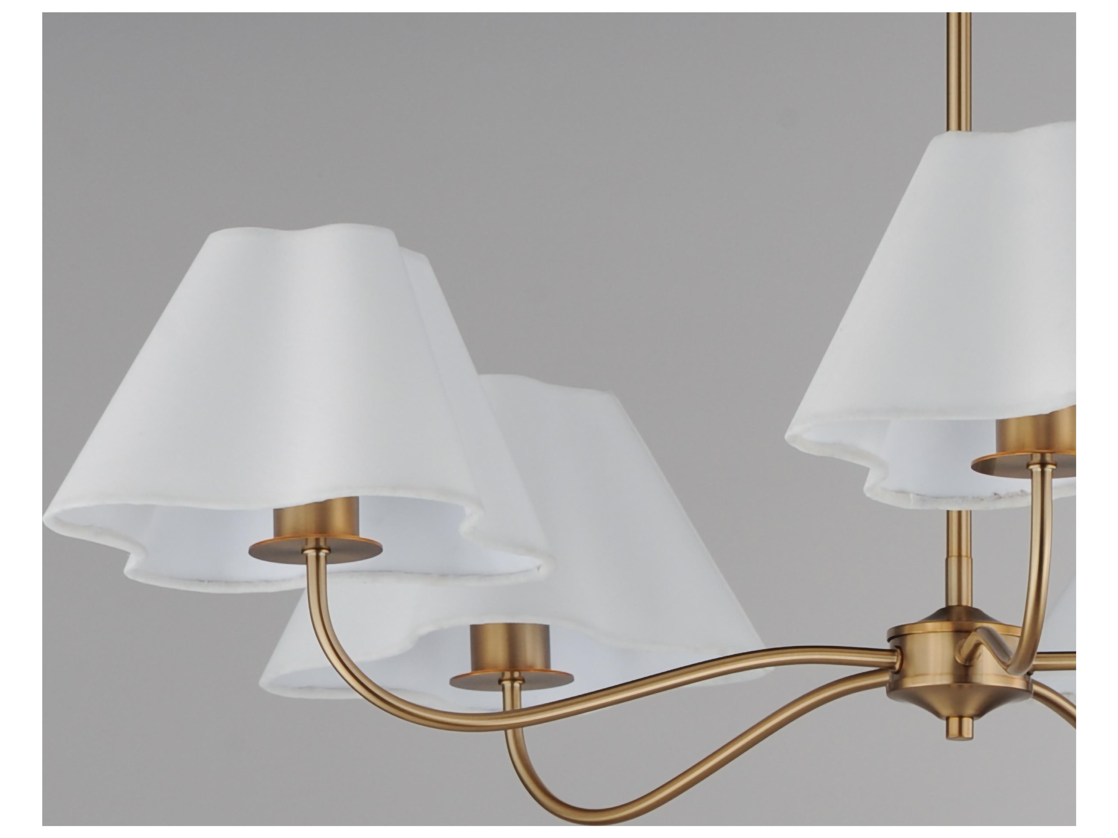 Maxim Lighting Saxon 5- Light Natural Aged Brass Chandelier