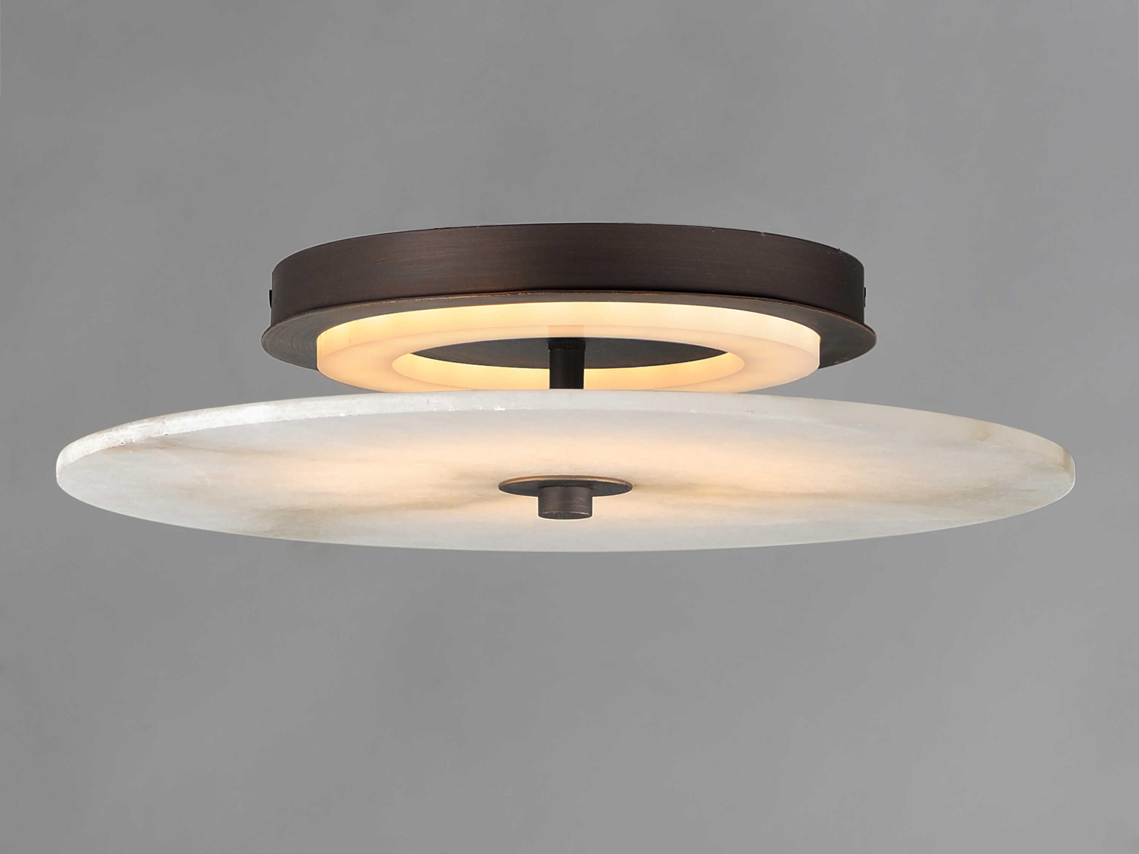Maxim Lighting Quarry 1-Light Dark Bronze Round Flush Mount