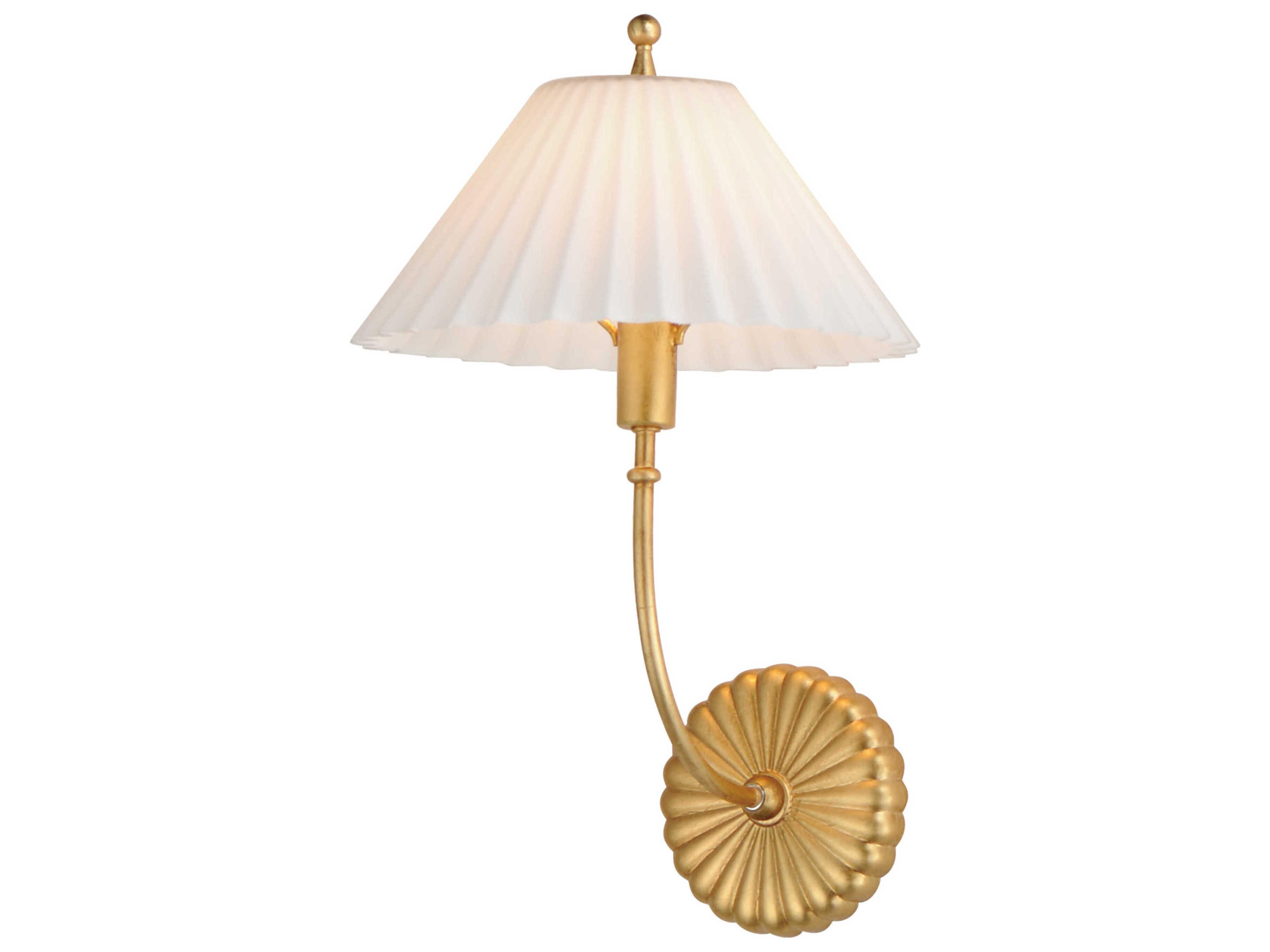 Kismet 1-Light Gold Leaf Wall Sconce
