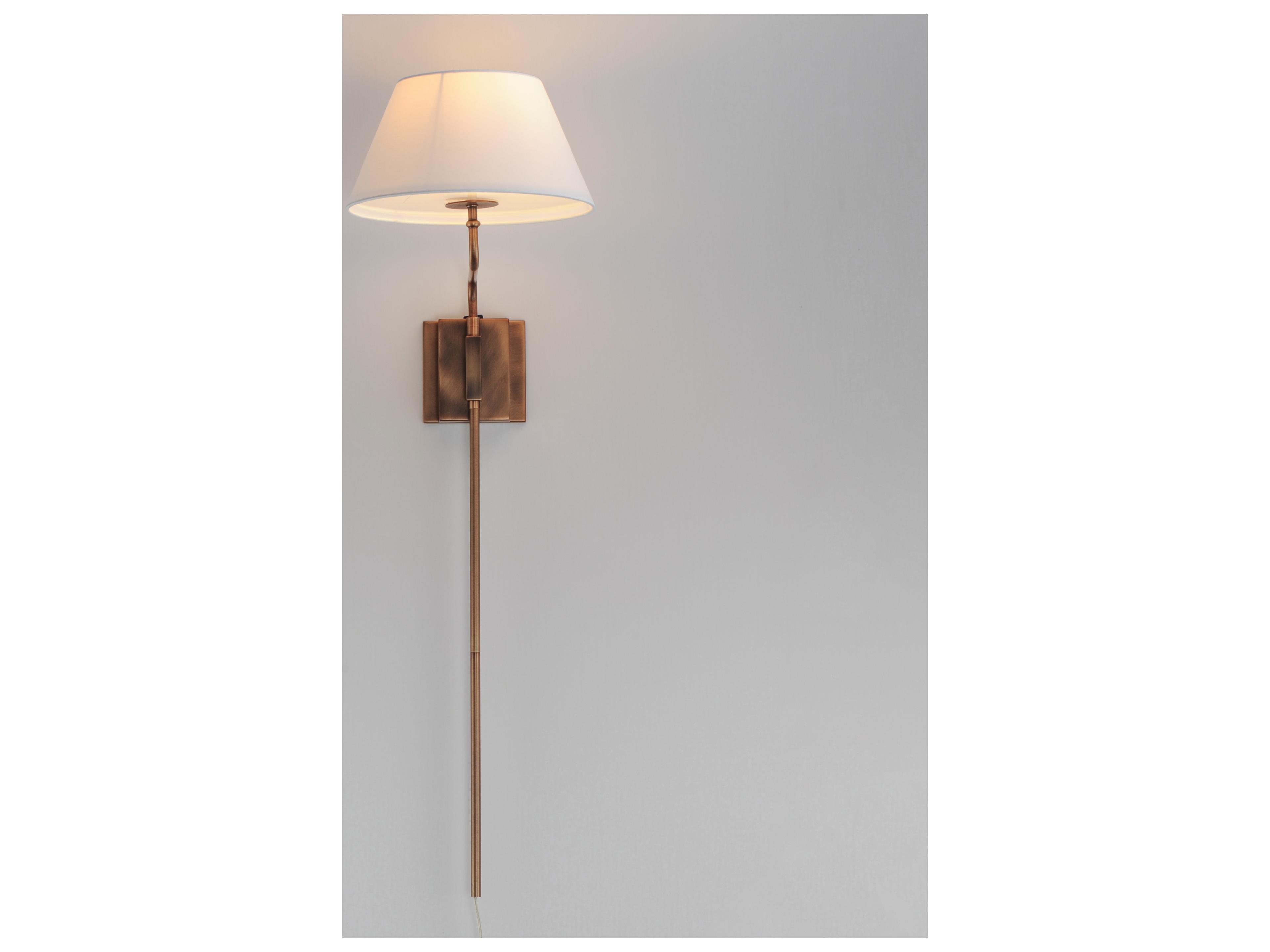 Maxim Lighting Dunbridge 1- Light Weathered Brass Bronze Wall Sconce