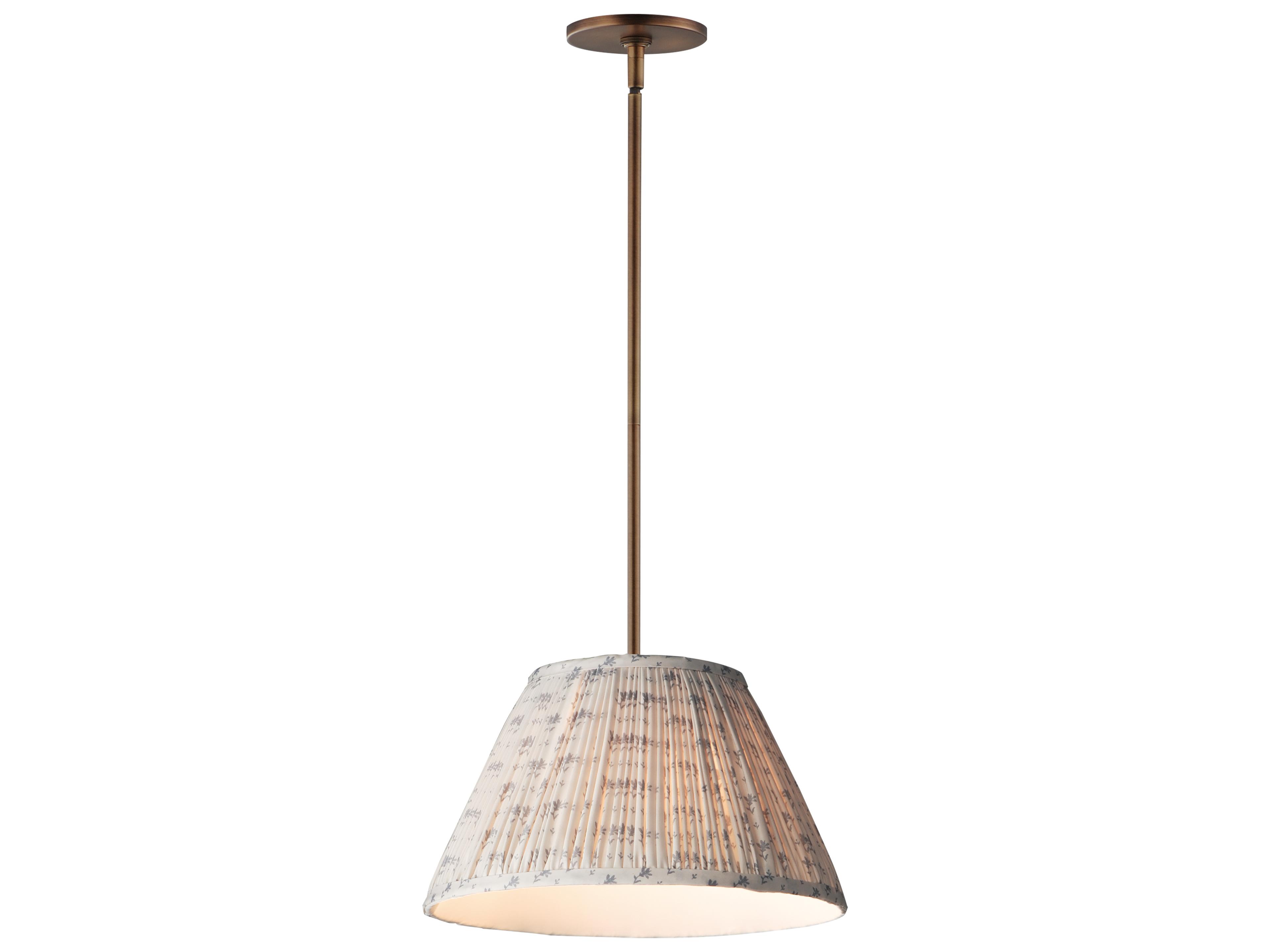 Dunbridge 1- Light Weathered Brass Bronze Drum Empire Pendant