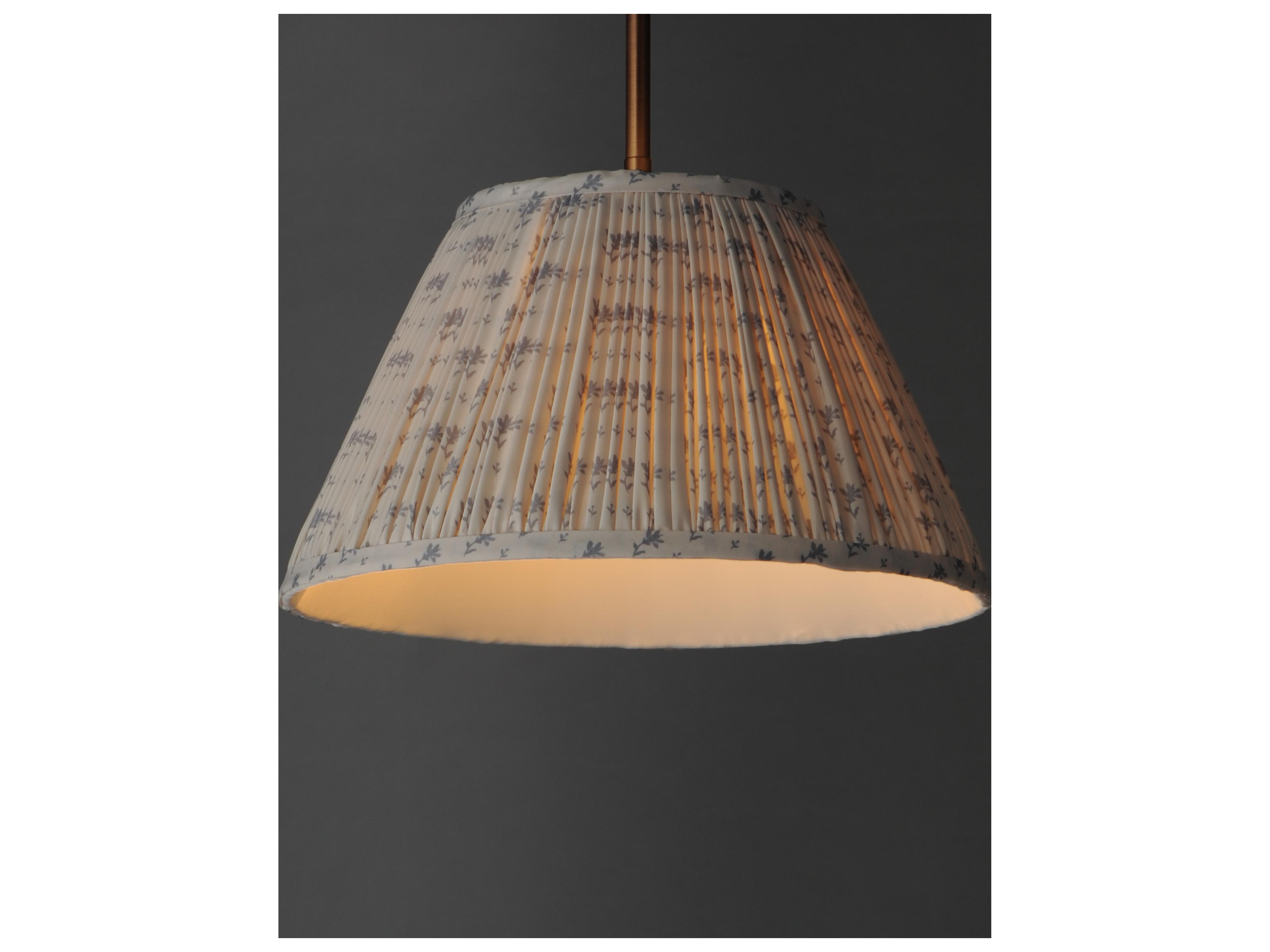 Maxim Lighting Dunbridge 1- Light Weathered Brass Bronze Drum Empire Pendant