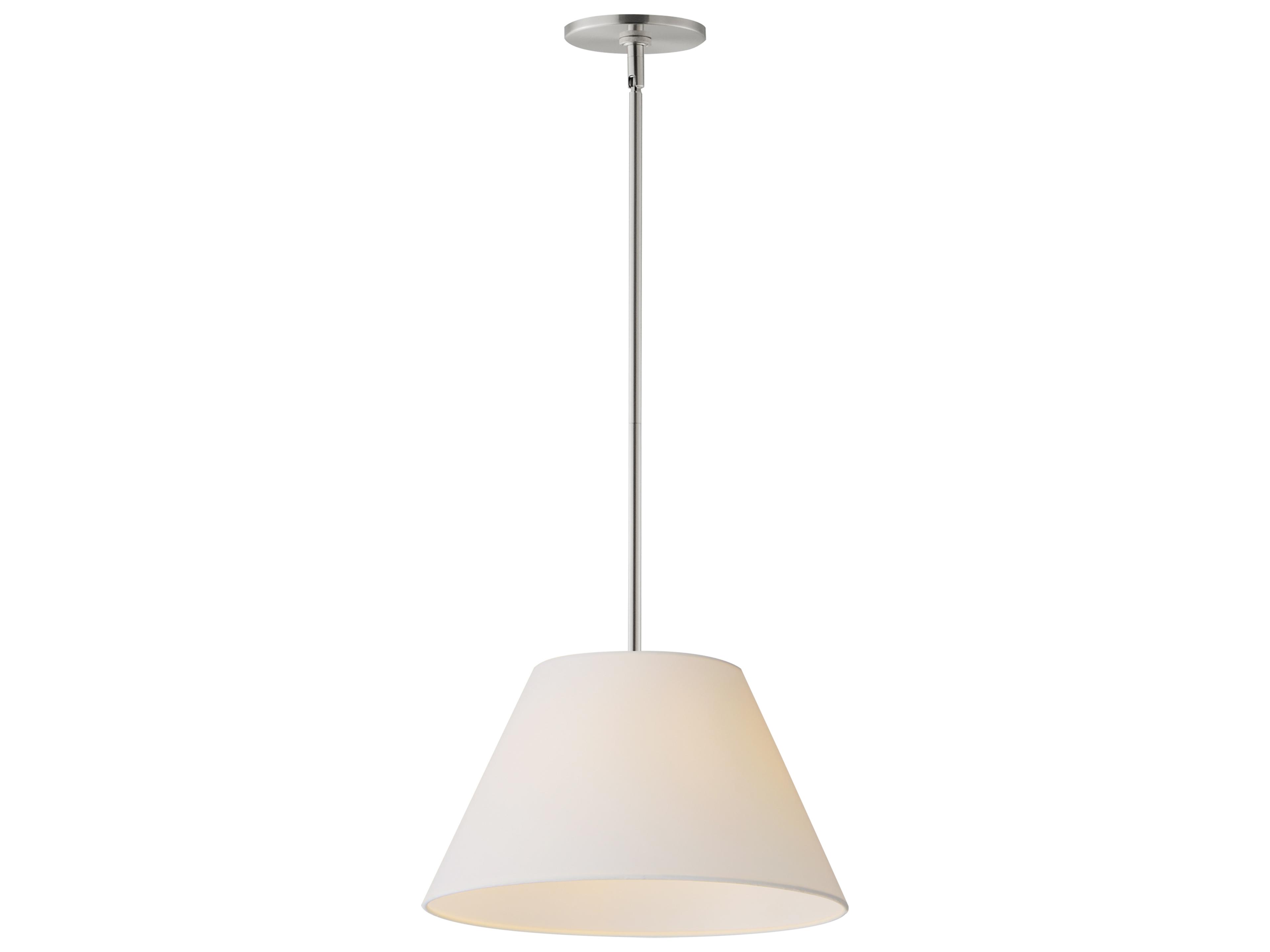 Dunbridge 1- Light Polished Nickel Drum Empire Pendant