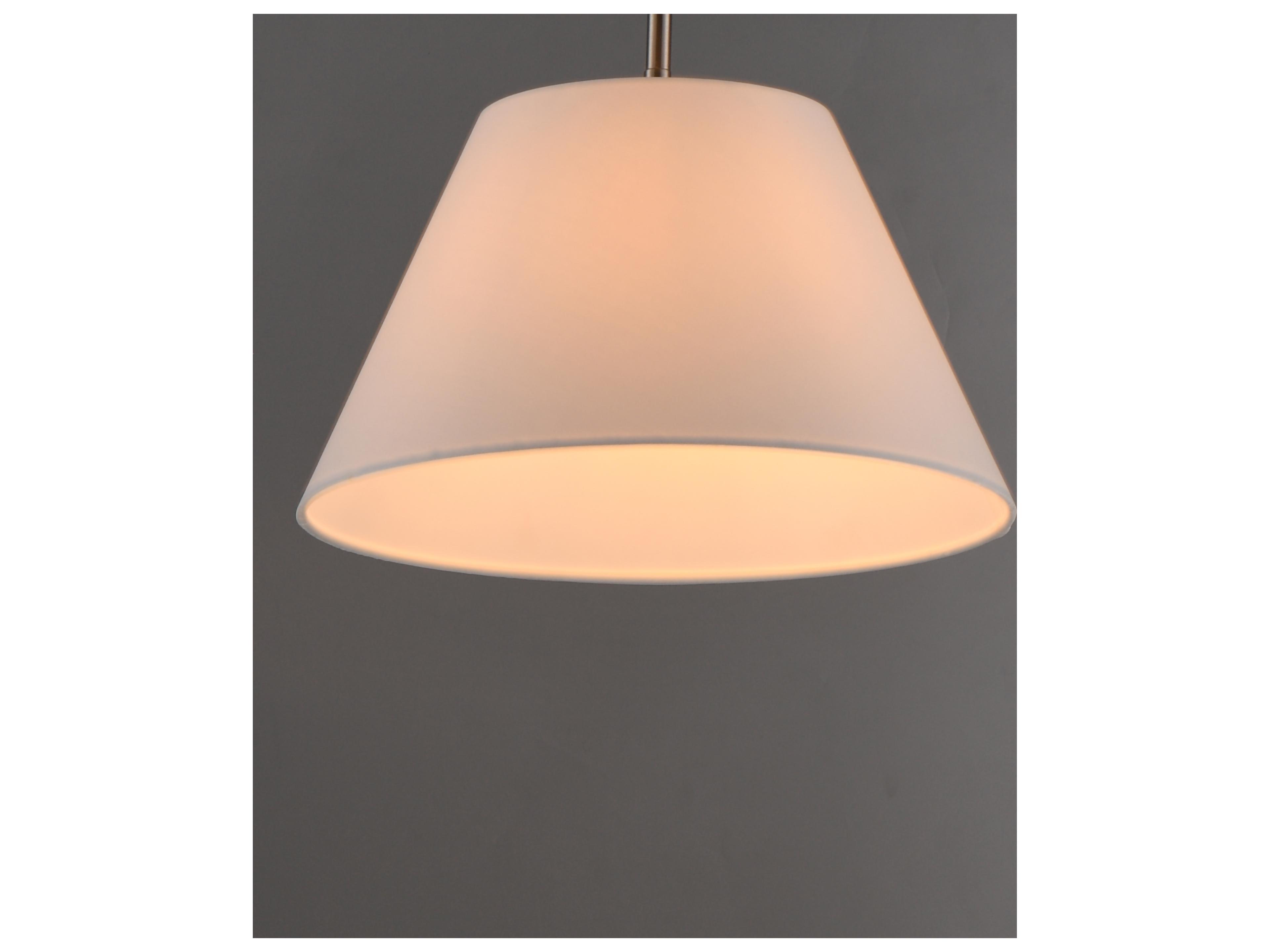 Maxim Lighting Dunbridge 1- Light Polished Nickel Drum Empire Pendant