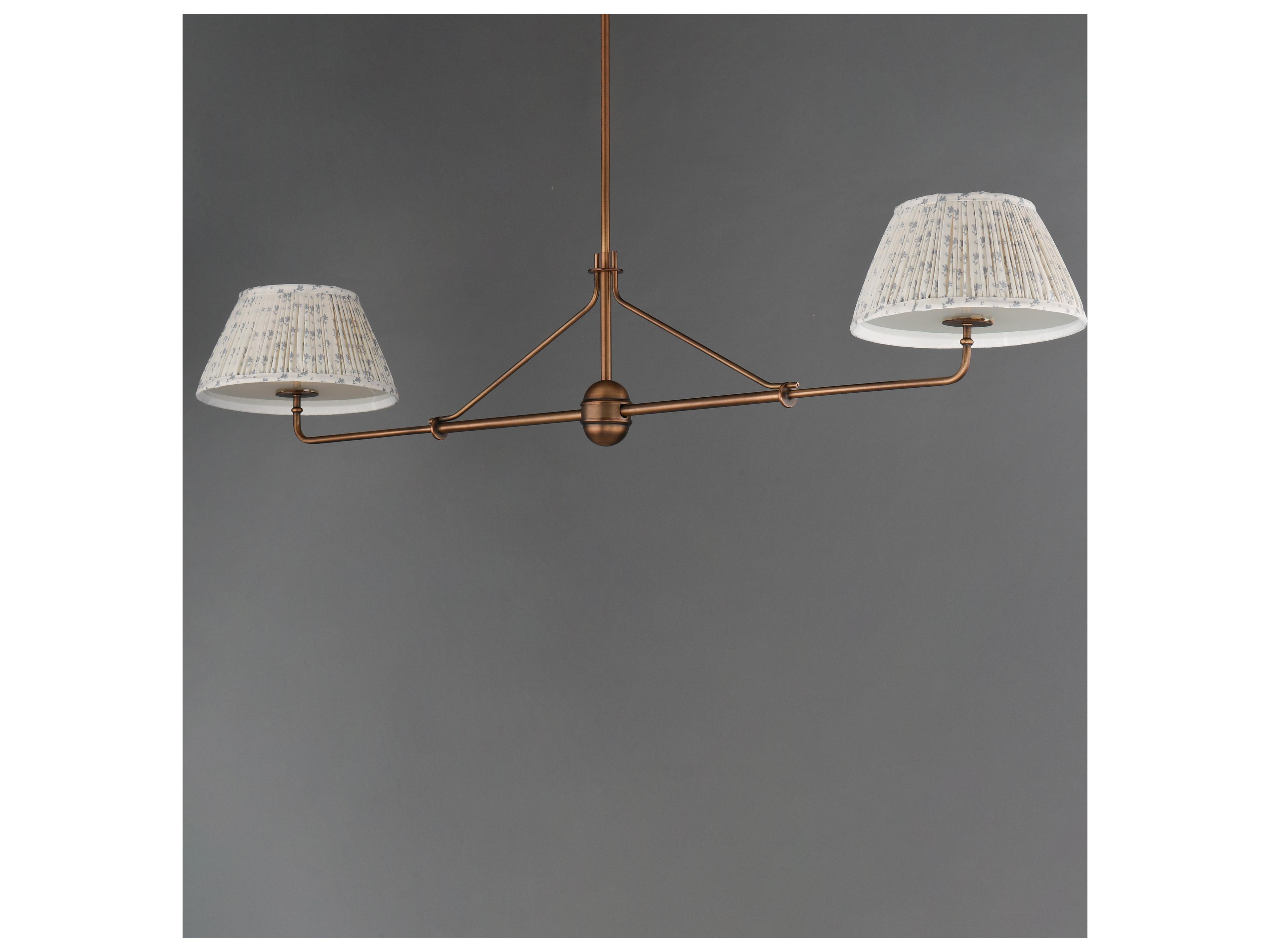 Maxim Lighting Dunbridge 2- Light Weathered Brass Bronze Linear Island Pendant