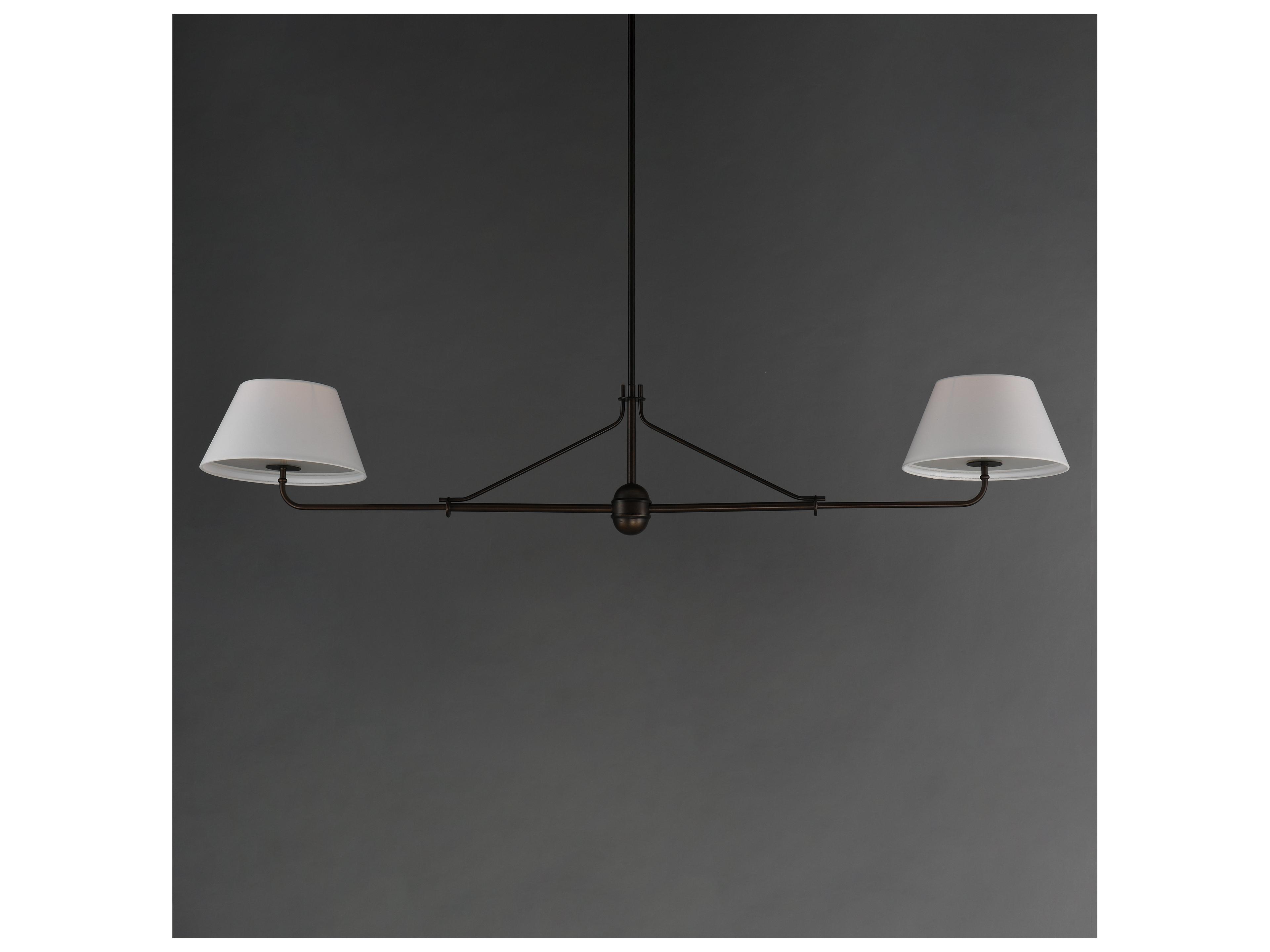 Maxim Lighting Dunbridge 2- Light Antique Bronze Black Linear Island Pendant