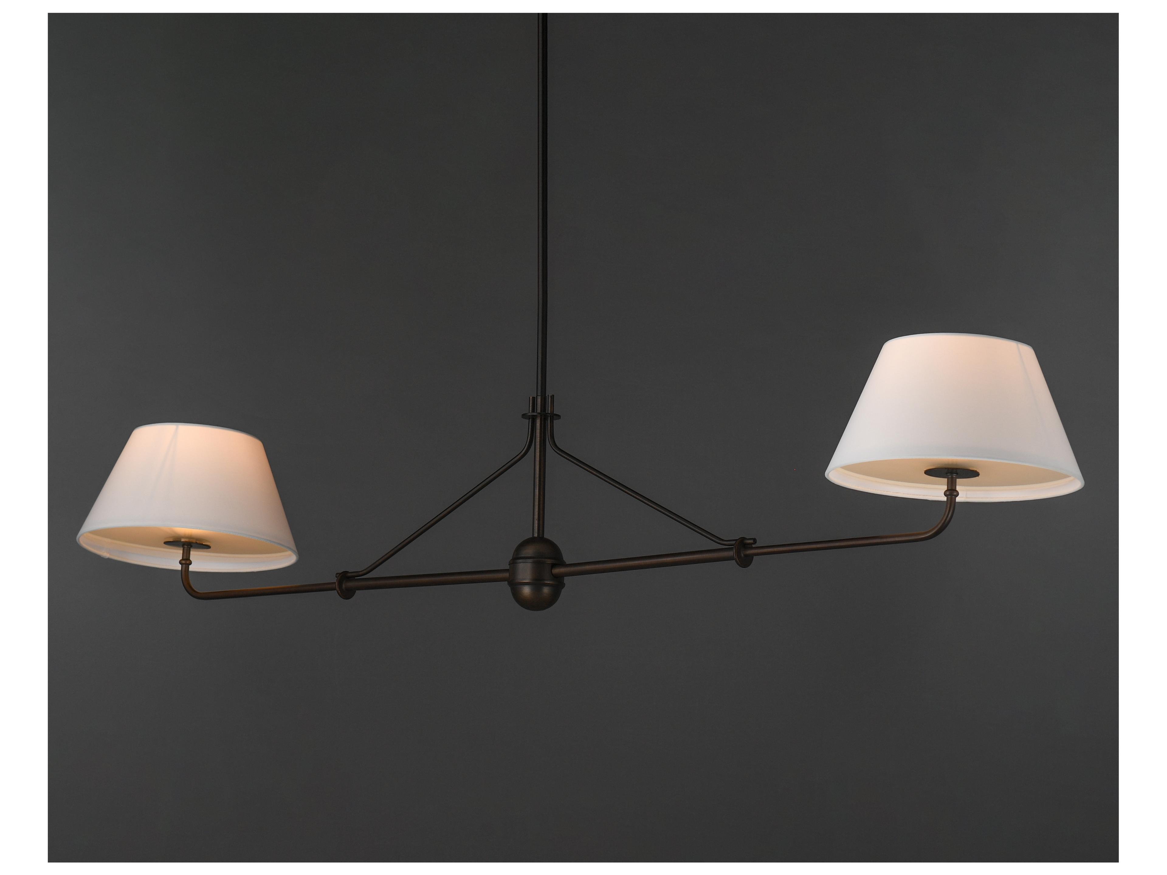 Maxim Lighting Dunbridge 2- Light Antique Bronze Black Linear Island Pendant