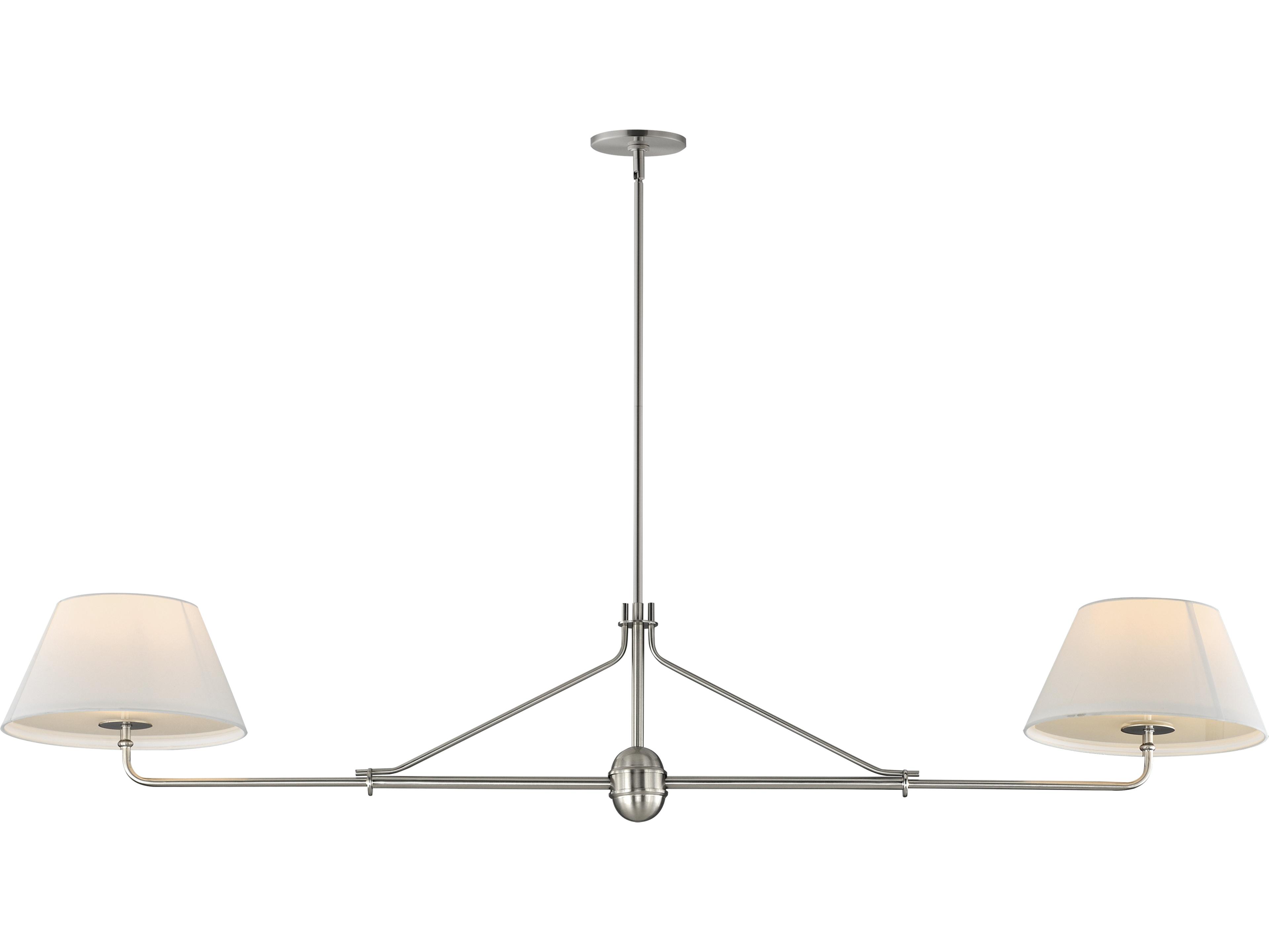 Dunbridge 2- Light Polished Nickel Linear Island Pendant