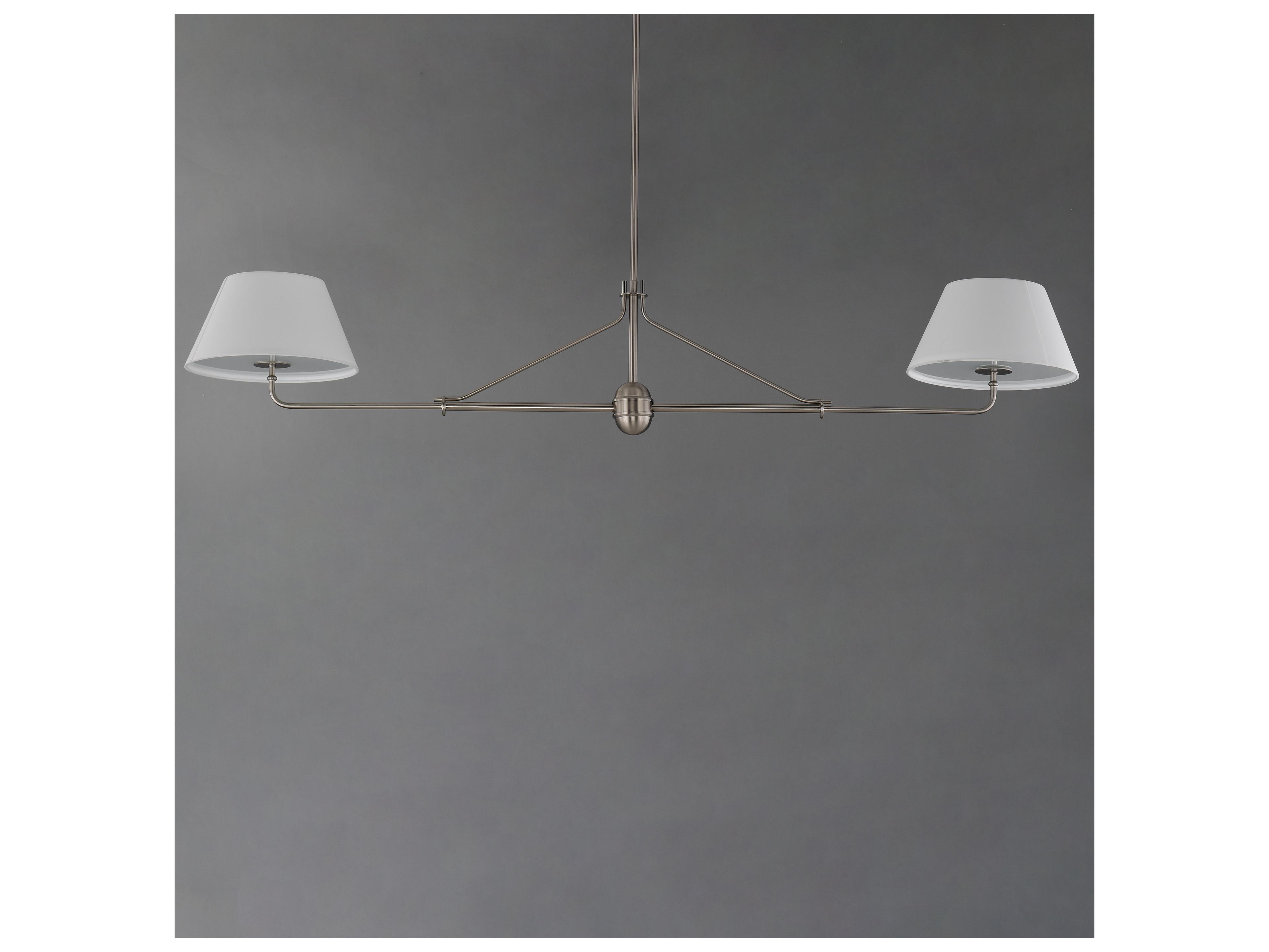 Maxim Lighting Dunbridge 2- Light Polished Nickel Linear Island Pendant