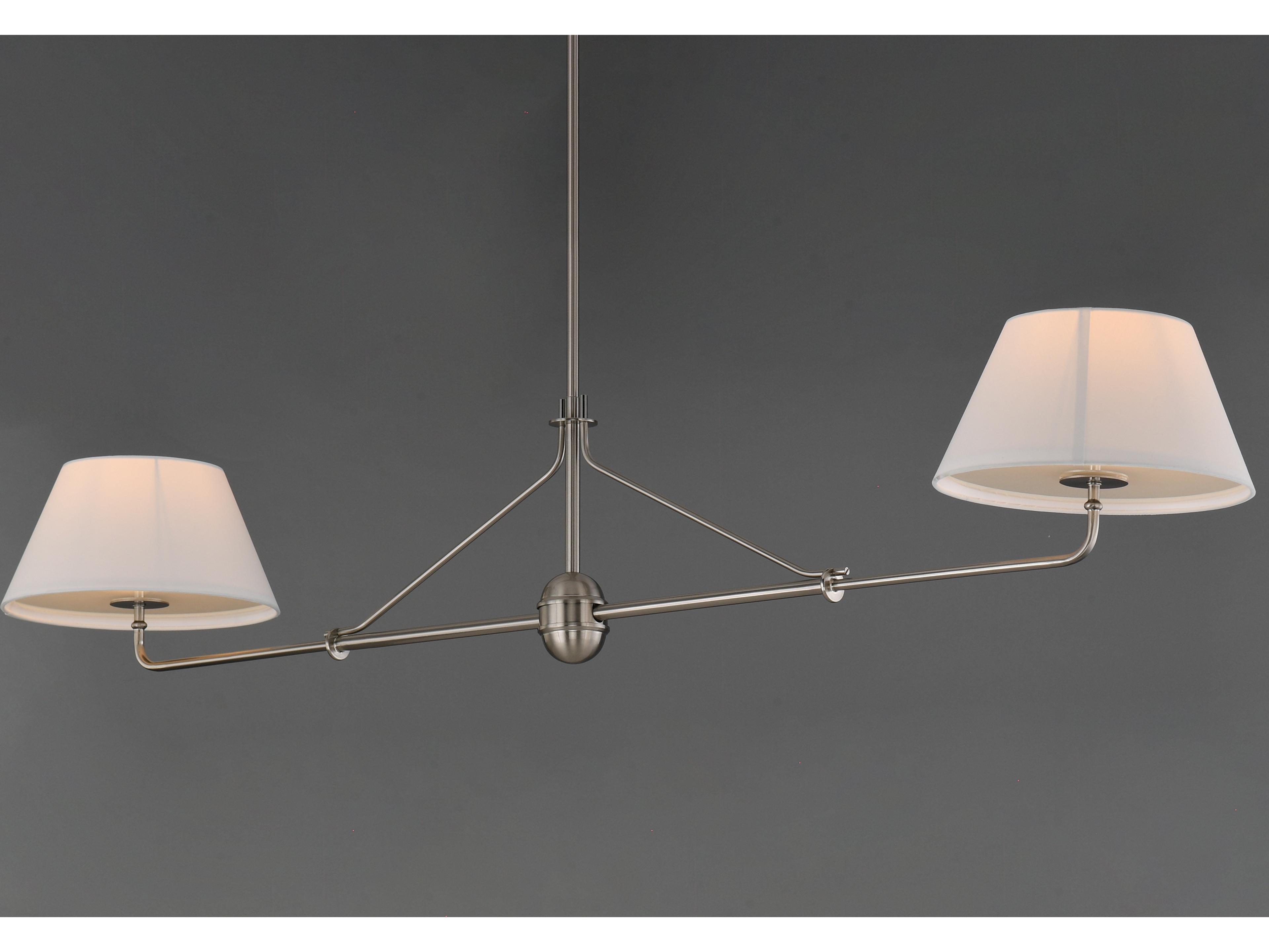 Maxim Lighting Dunbridge 2- Light Polished Nickel Linear Island Pendant