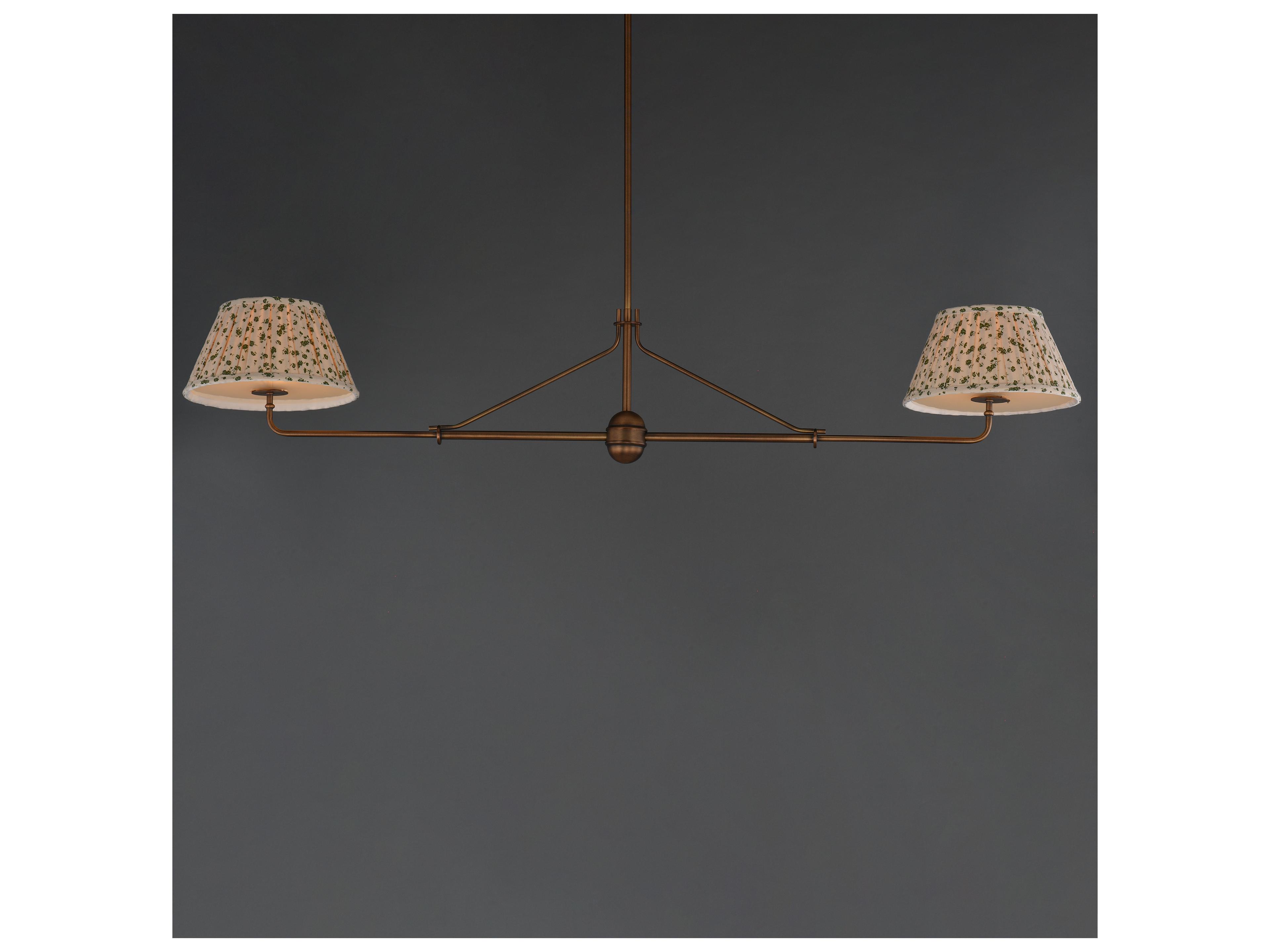 Maxim Lighting Dunbridge 2- Light Weathered Brass Linear Island Pendant
