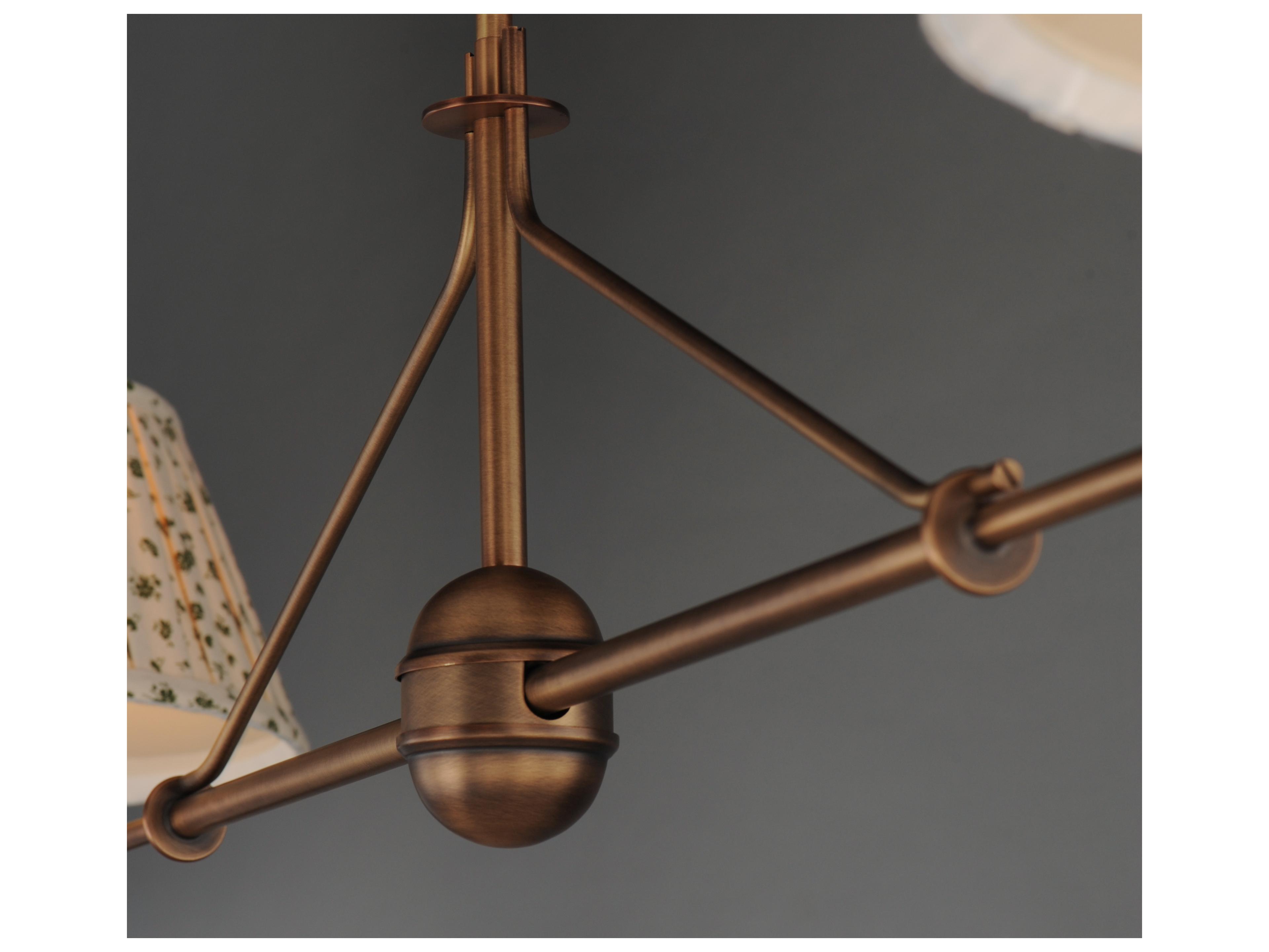 Maxim Lighting Dunbridge 2- Light Weathered Brass Linear Island Pendant