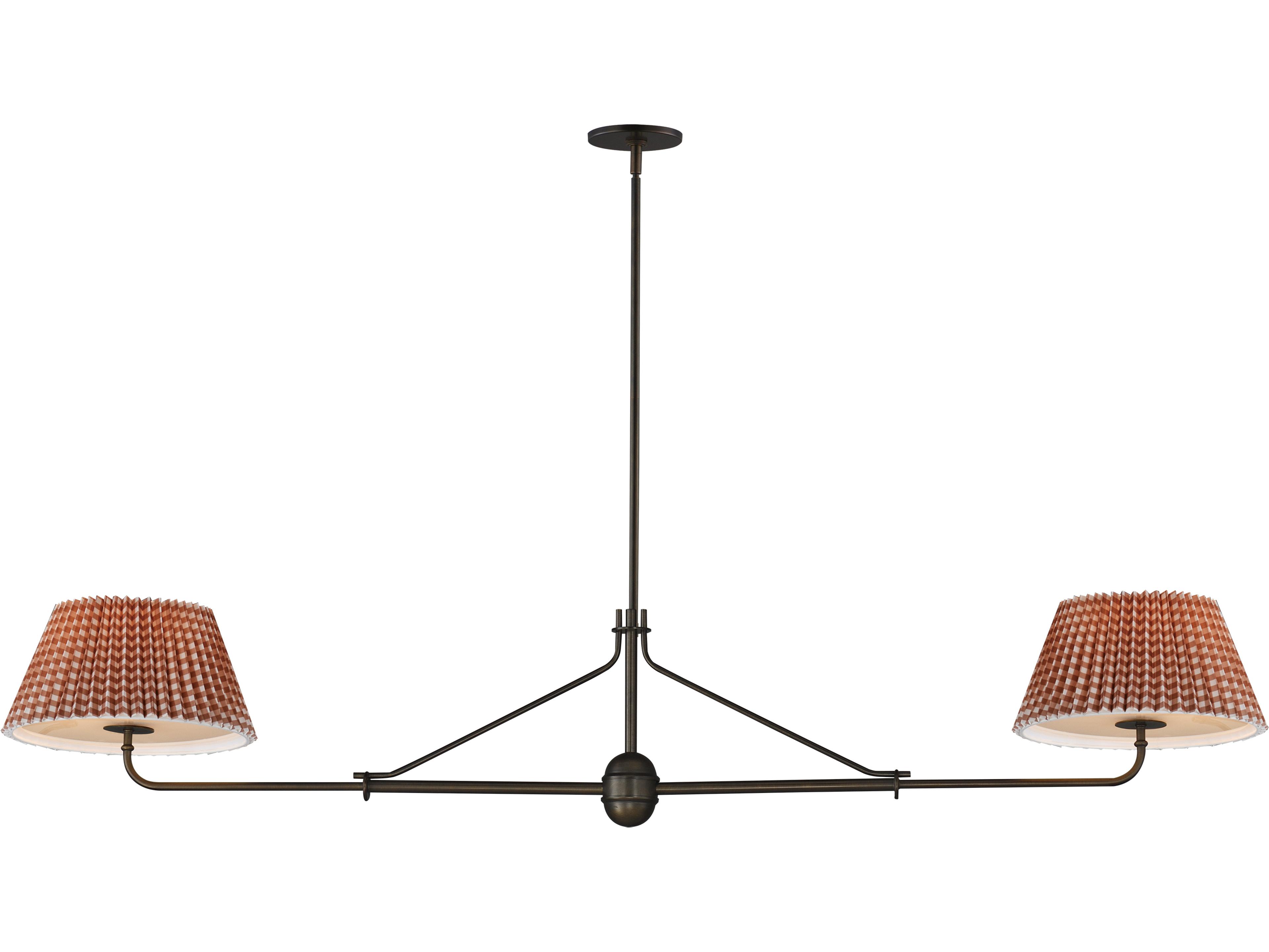 Dunbridge 2- Light Antique Bronze Linear Island Pendant