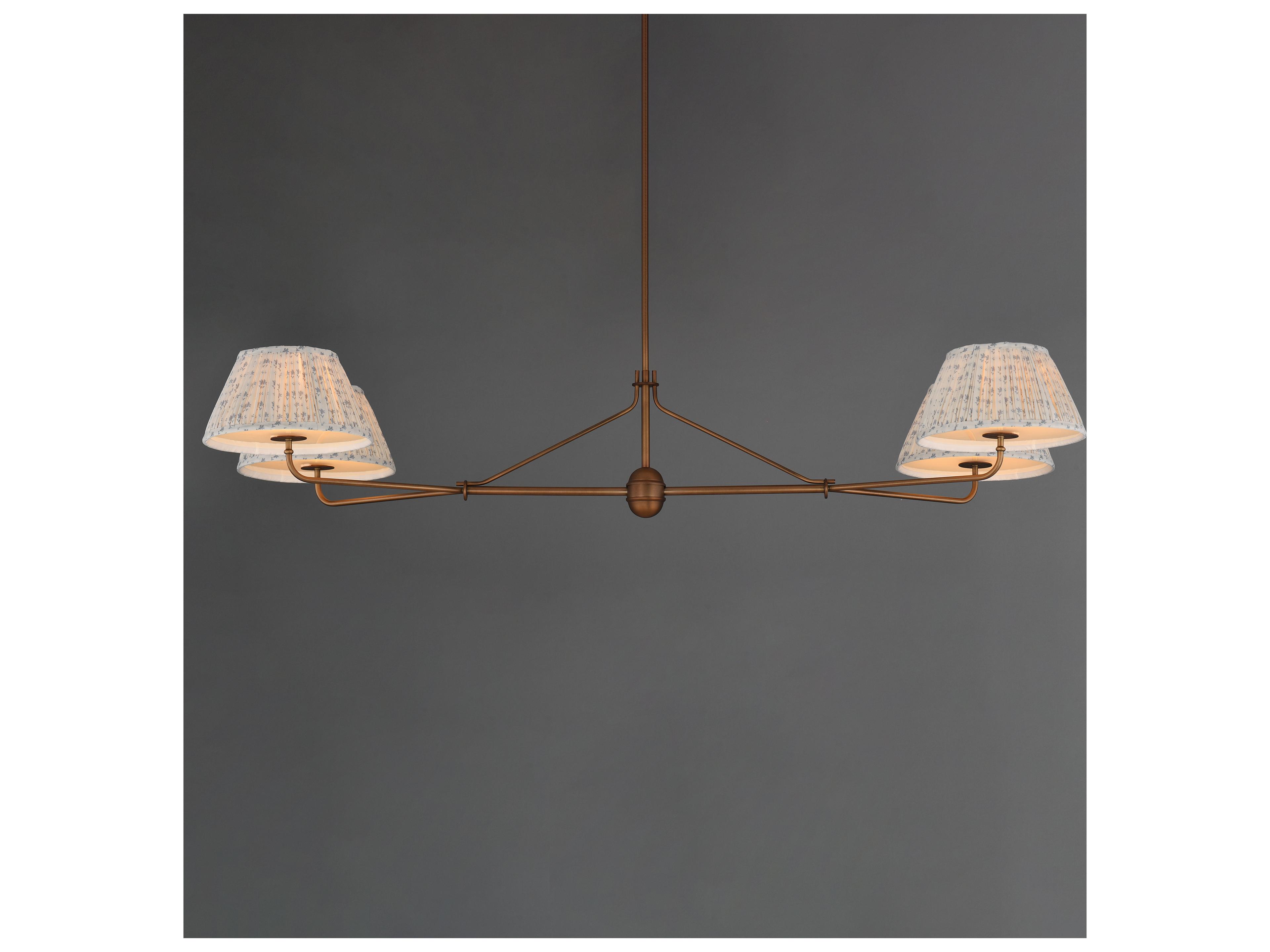 Maxim Lighting Dunbridge 4- Light Weathered Brass Traditional Empire Linear Chandelier