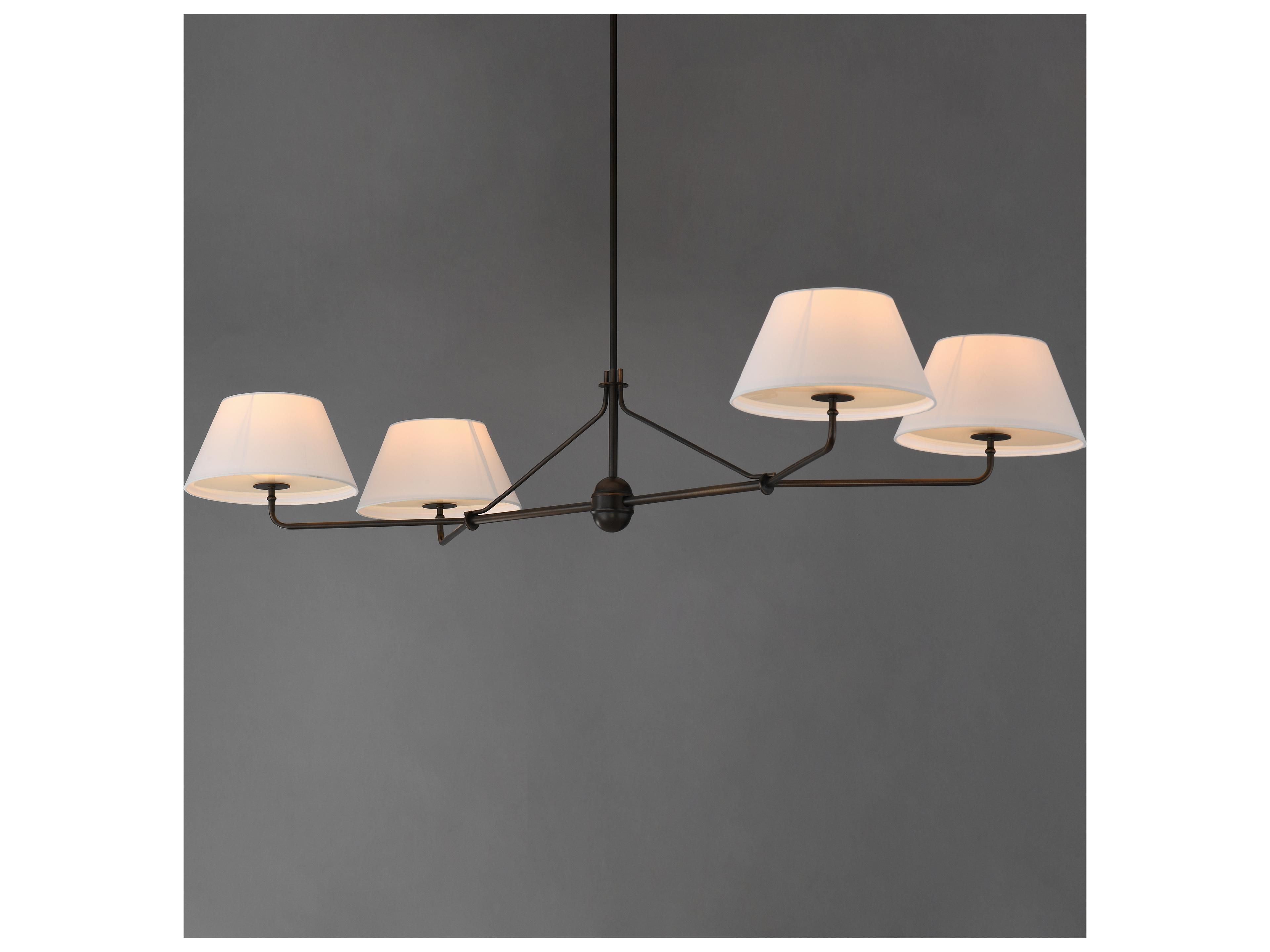 Maxim Lighting Dunbridge 4- Light Antique Bronze Black Traditional Empire Linear Chandelier