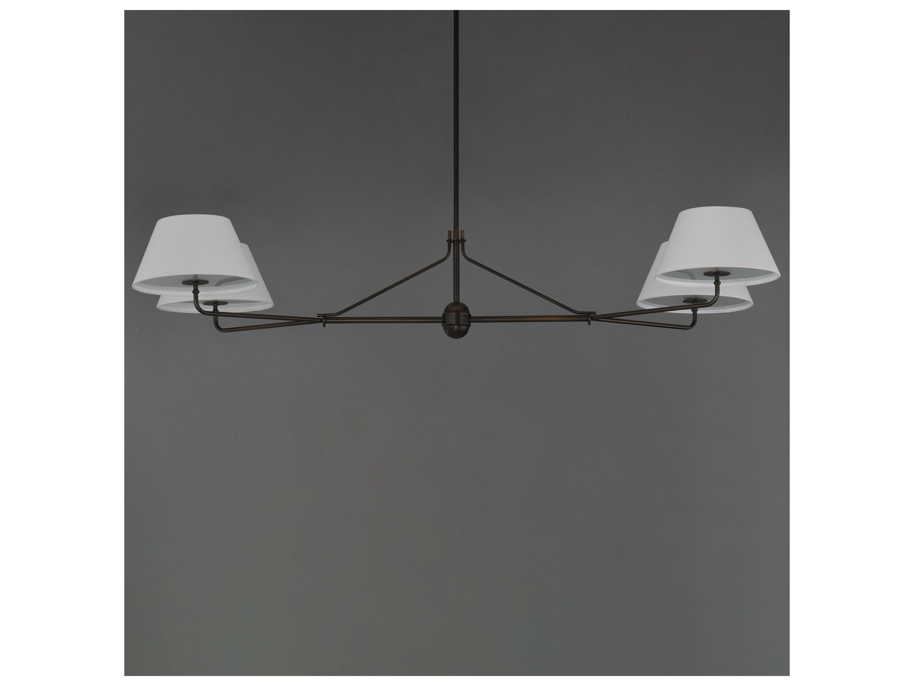 Maxim Lighting Dunbridge 4- Light Antique Bronze Black Traditional Empire Linear Chandelier