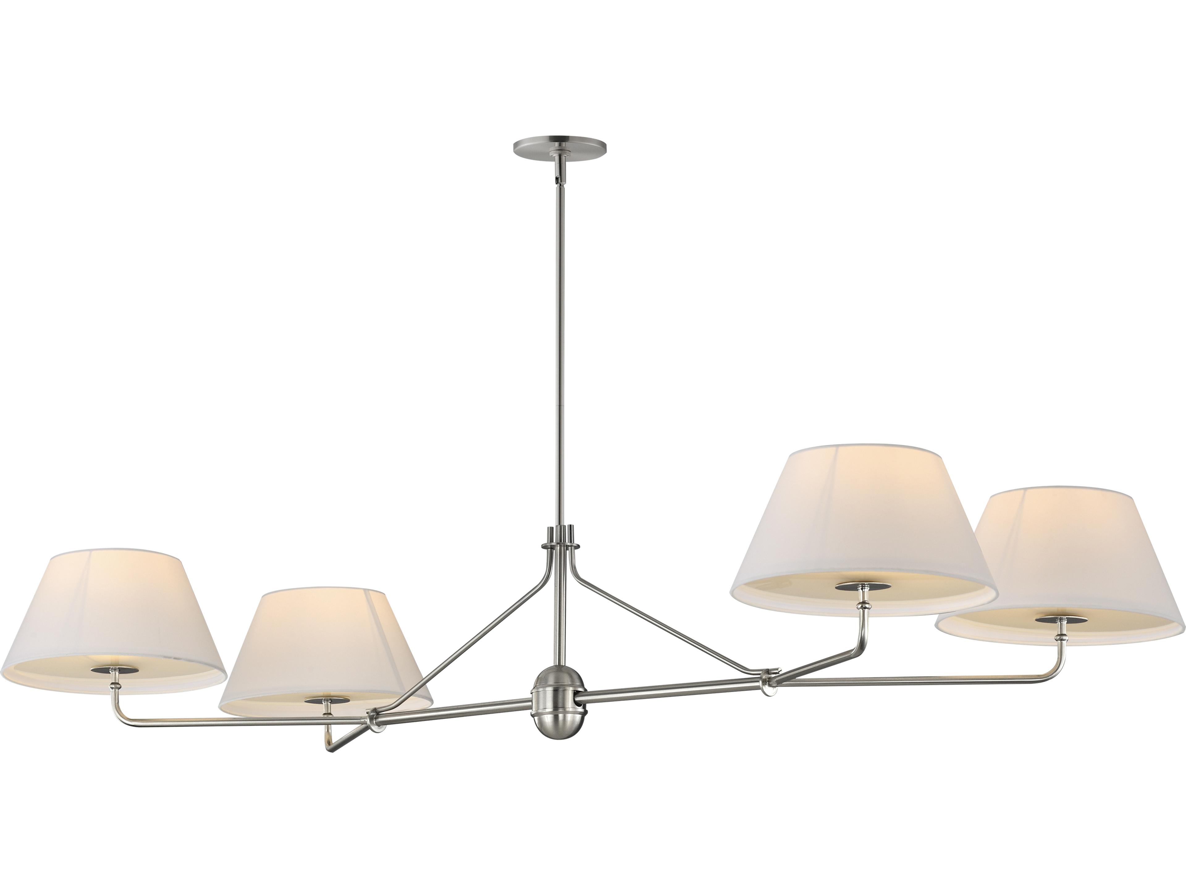 Dunbridge 4- Light Polished Nickel Traditional Empire Linear Chandelier