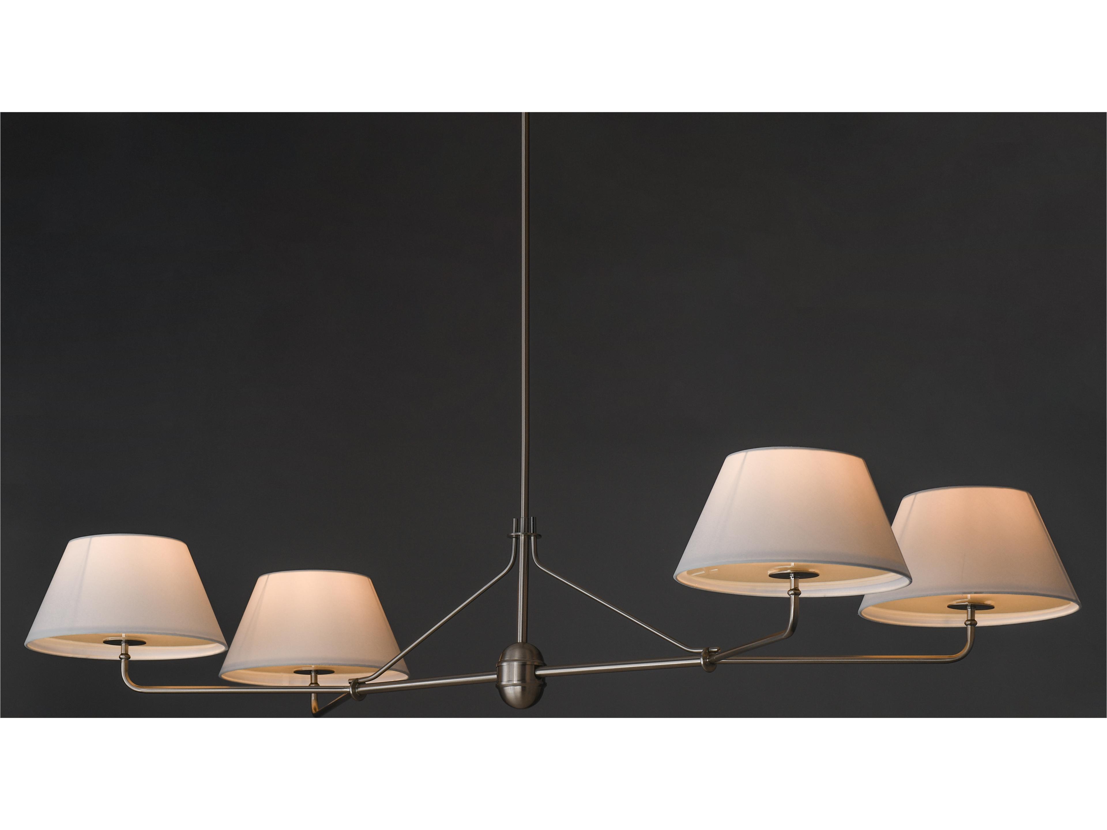 Maxim Lighting Dunbridge 4- Light Polished Nickel Traditional Empire Linear Chandelier