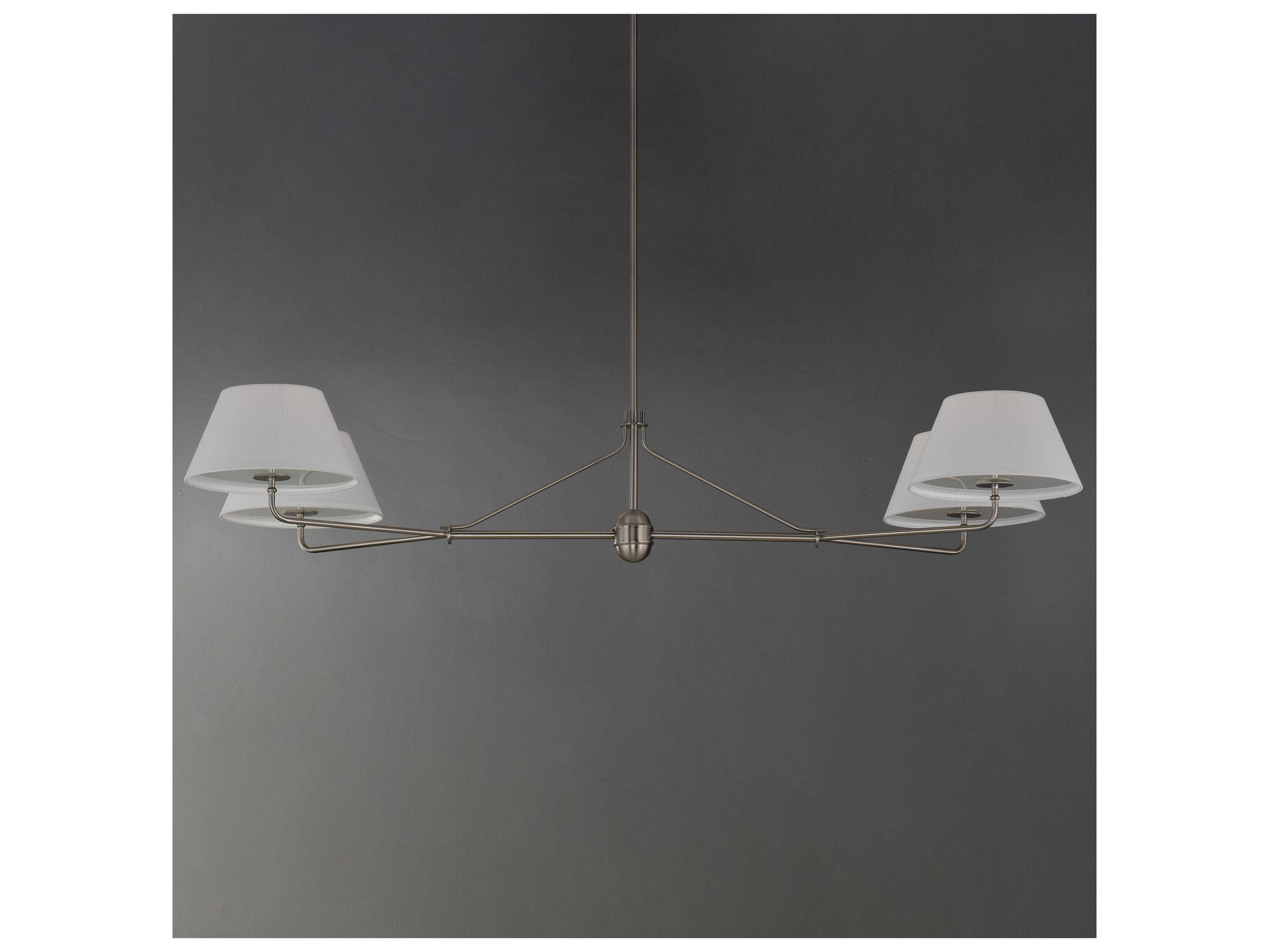 Maxim Lighting Dunbridge 4- Light Polished Nickel Traditional Empire Linear Chandelier