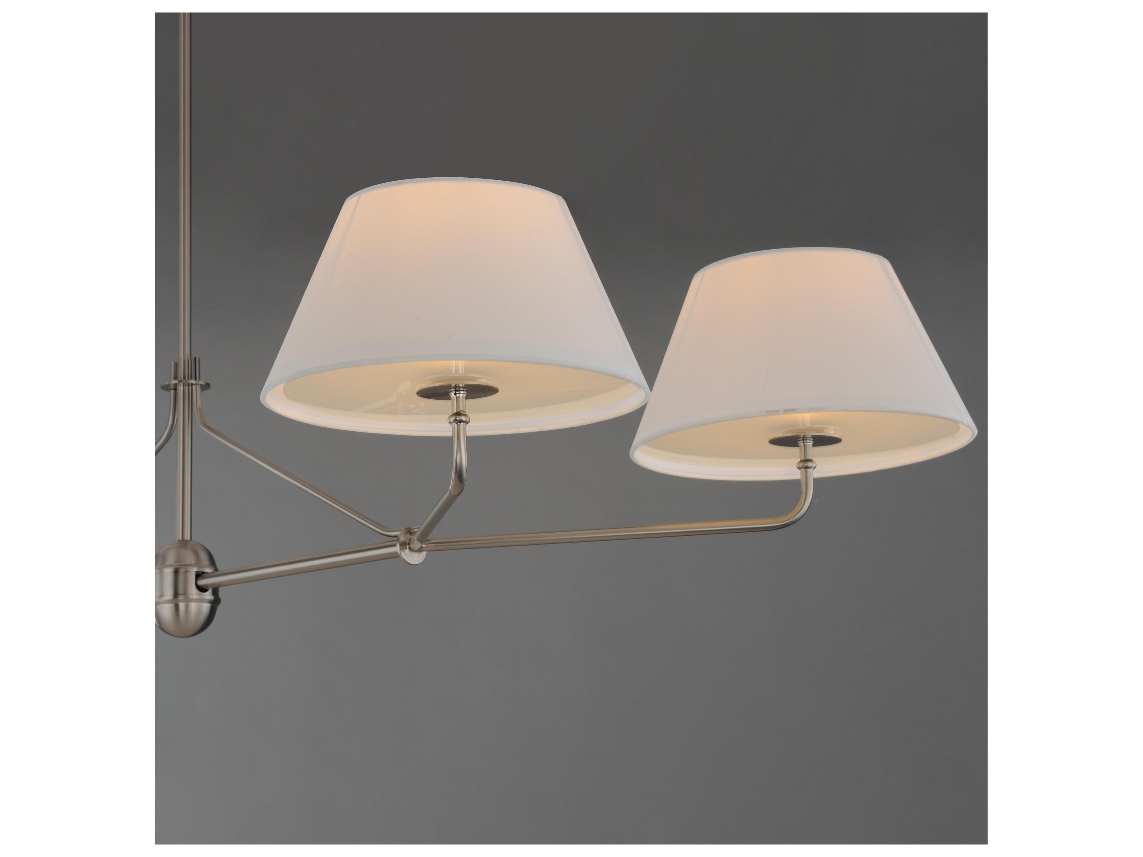 Maxim Lighting Dunbridge 4- Light Polished Nickel Traditional Empire Linear Chandelier