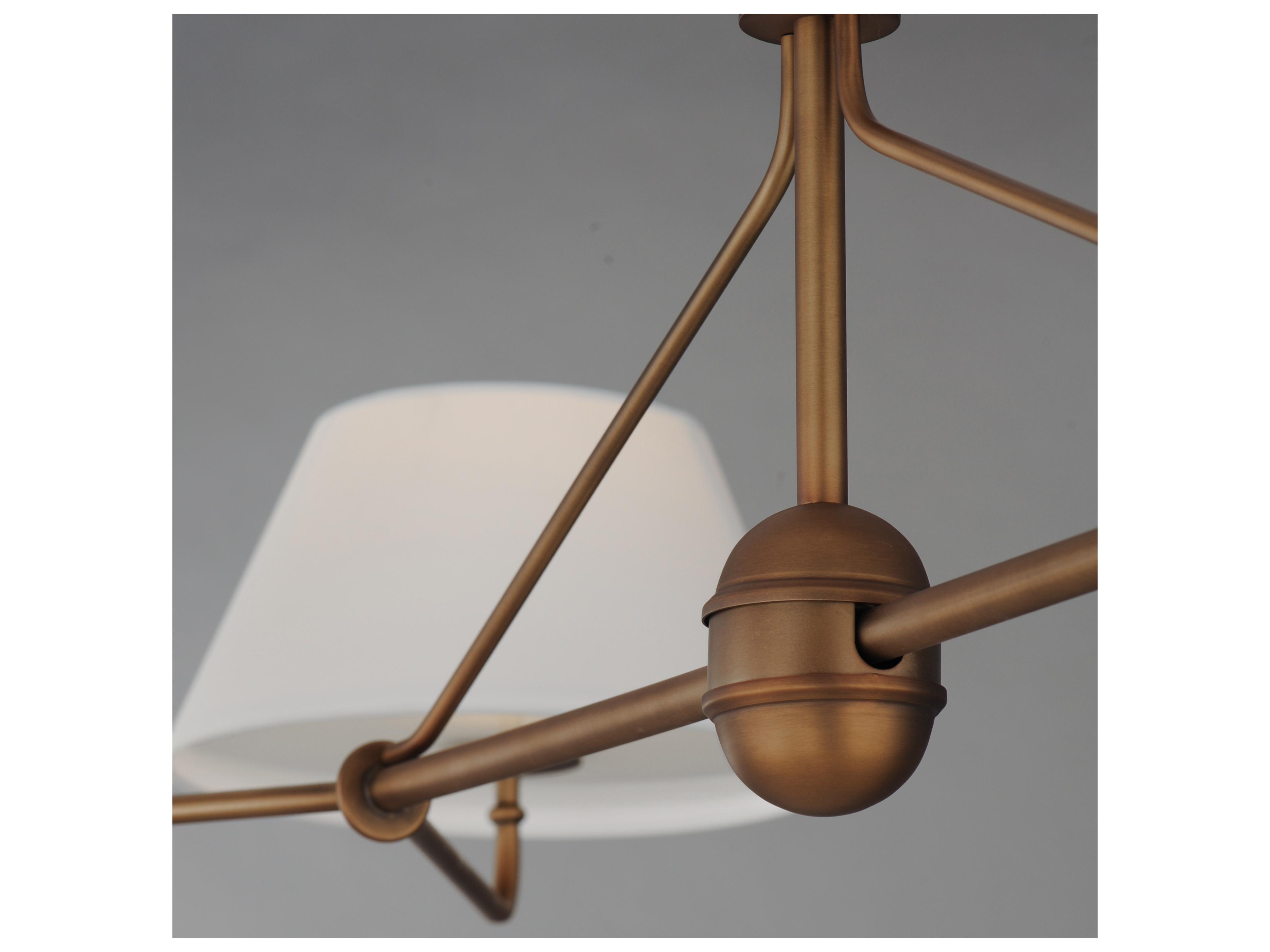 Maxim Lighting Dunbridge 4- Light Weathered Brass Traditional Empire Linear Chandelier