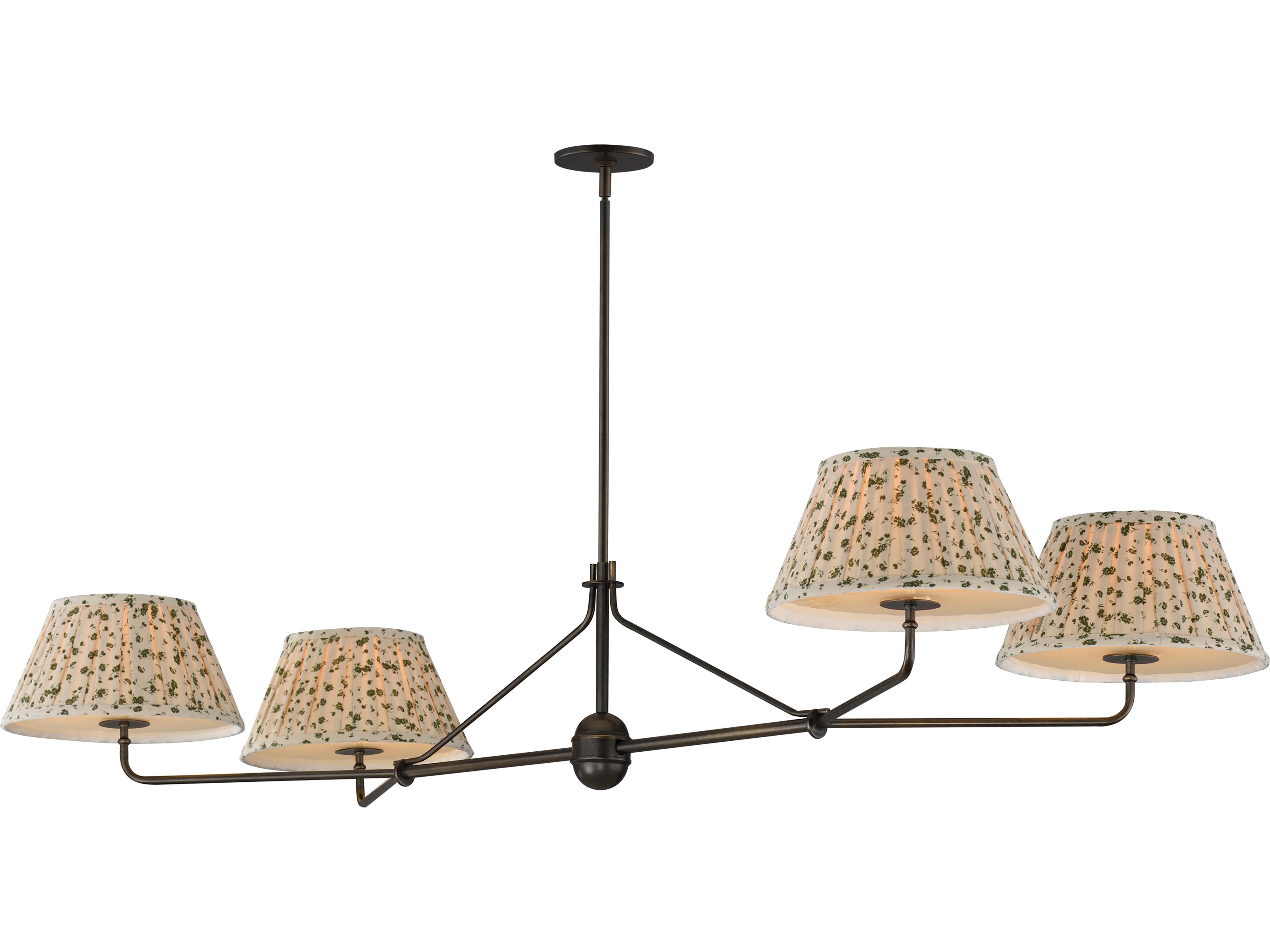 Dunbridge 4- Light Antique Bronze Black Traditional Empire Linear Chandelier