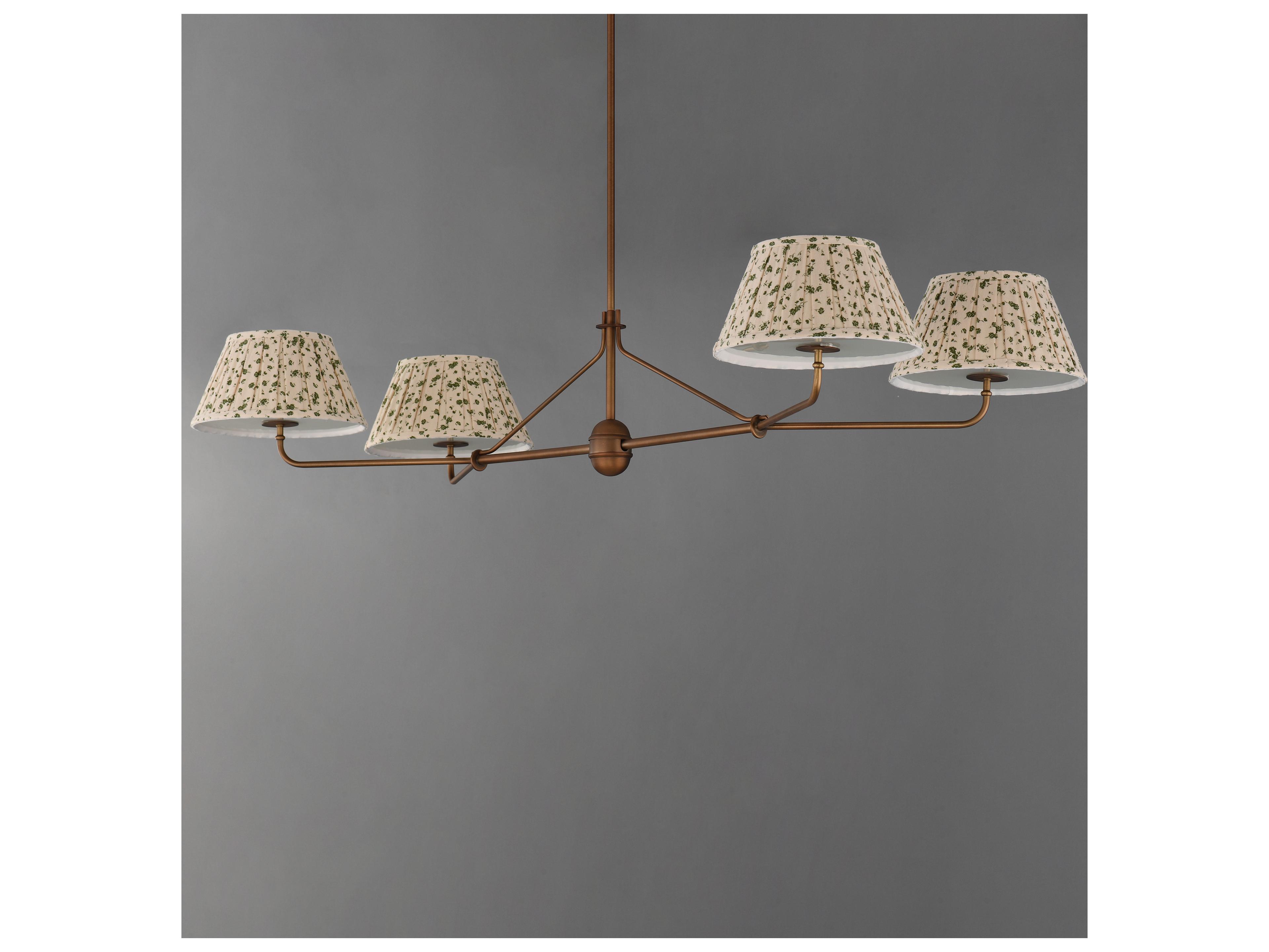 Maxim Lighting Dunbridge 4- Light Weathered Brass Traditional Empire Linear Chandelier