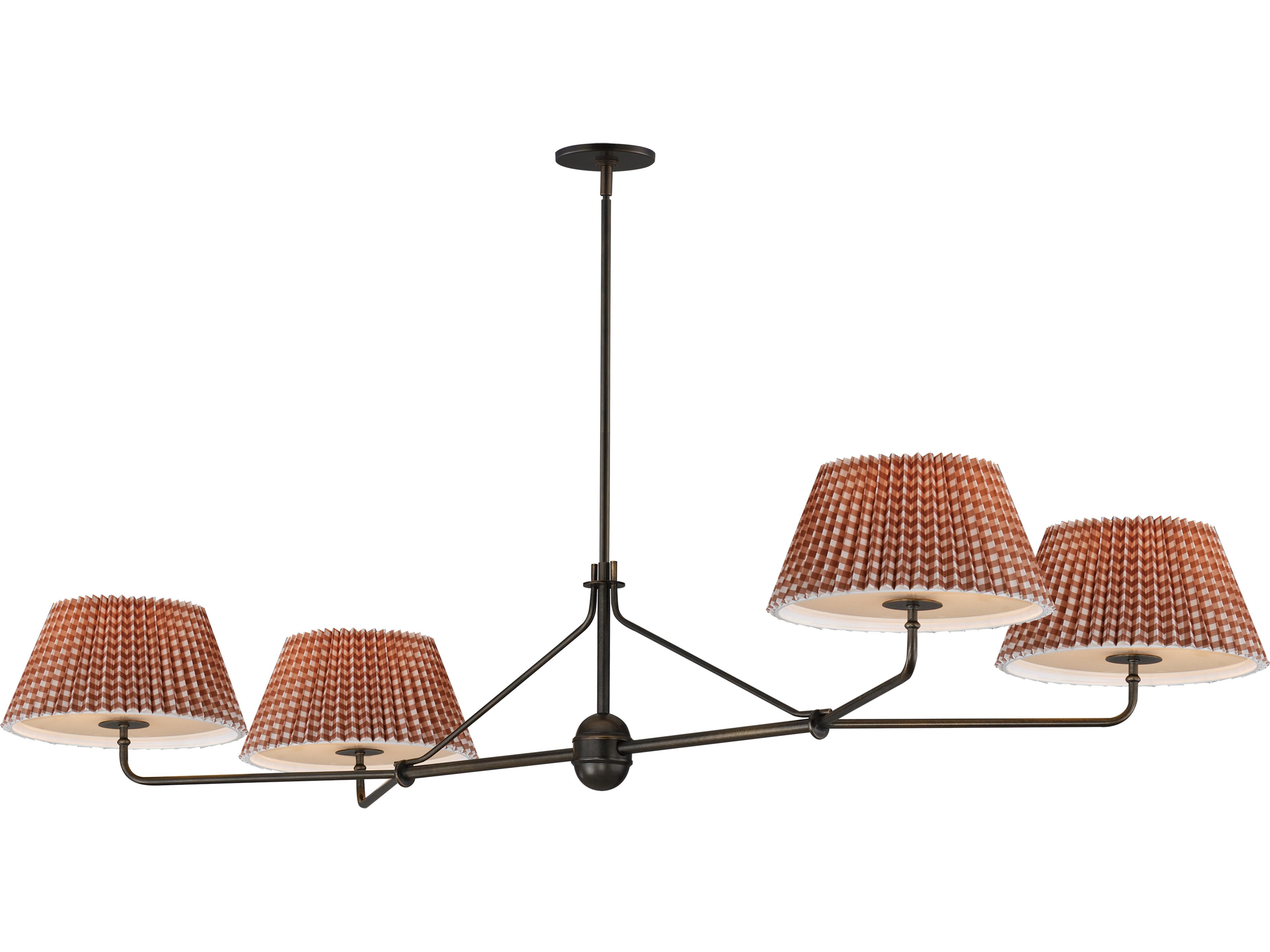 Dunbridge 4- Light Antique Bronze Black Traditional Empire Linear Chandelier