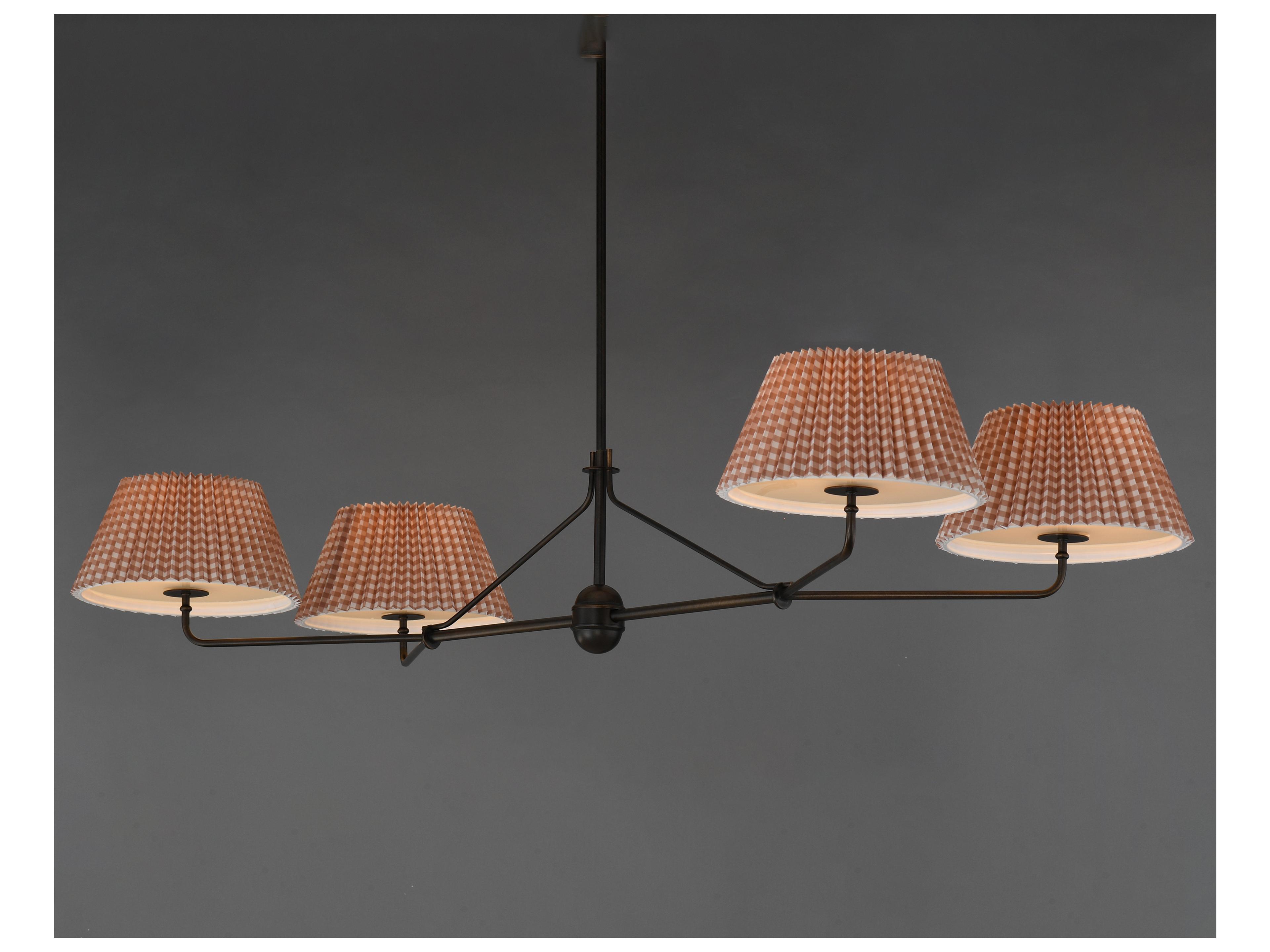 Maxim Lighting Dunbridge 4- Light Antique Bronze Black Traditional Empire Linear Chandelier