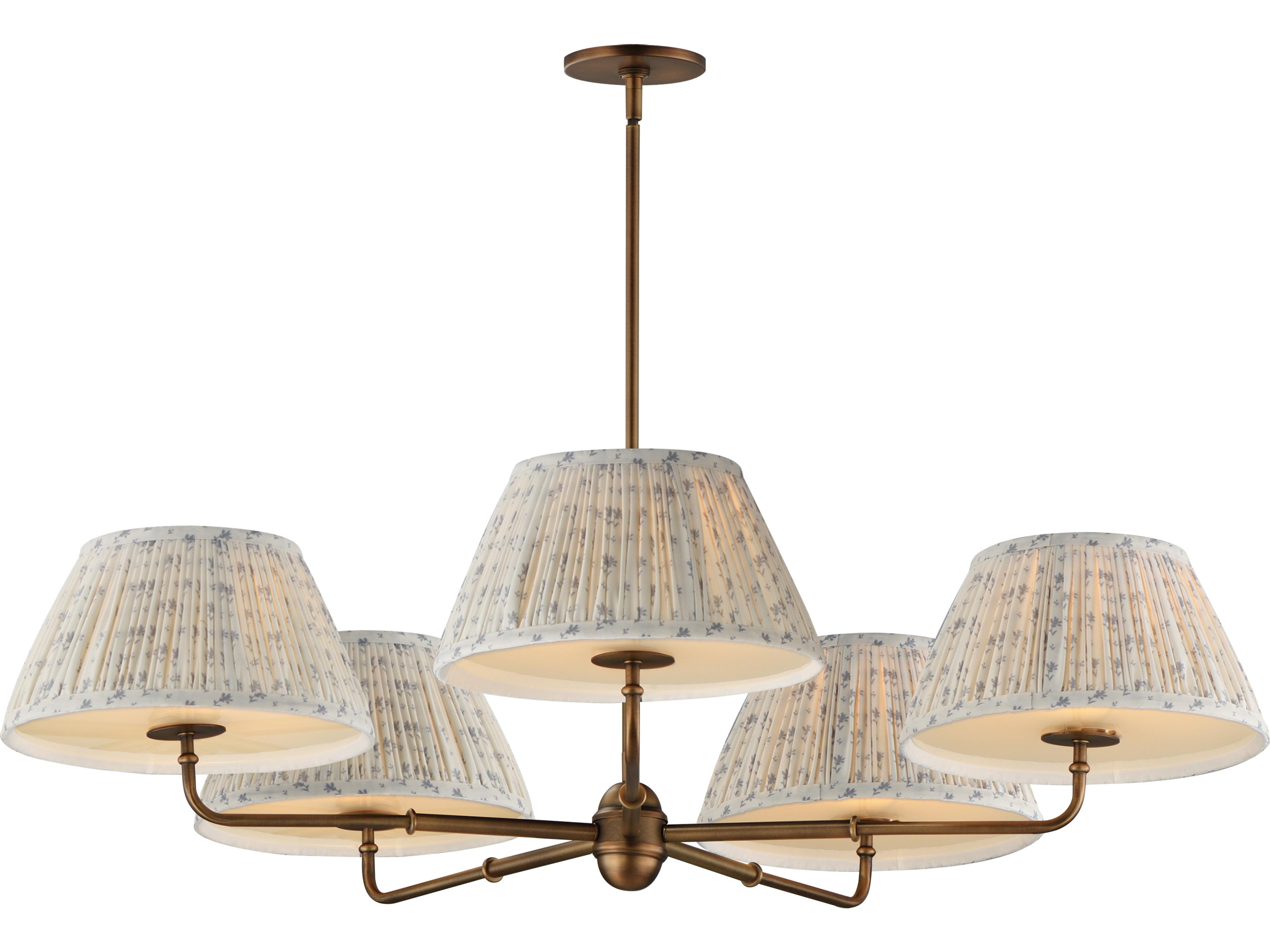 Dunbridge 5- Light Weathered Brass Traditional Empire Chandelier