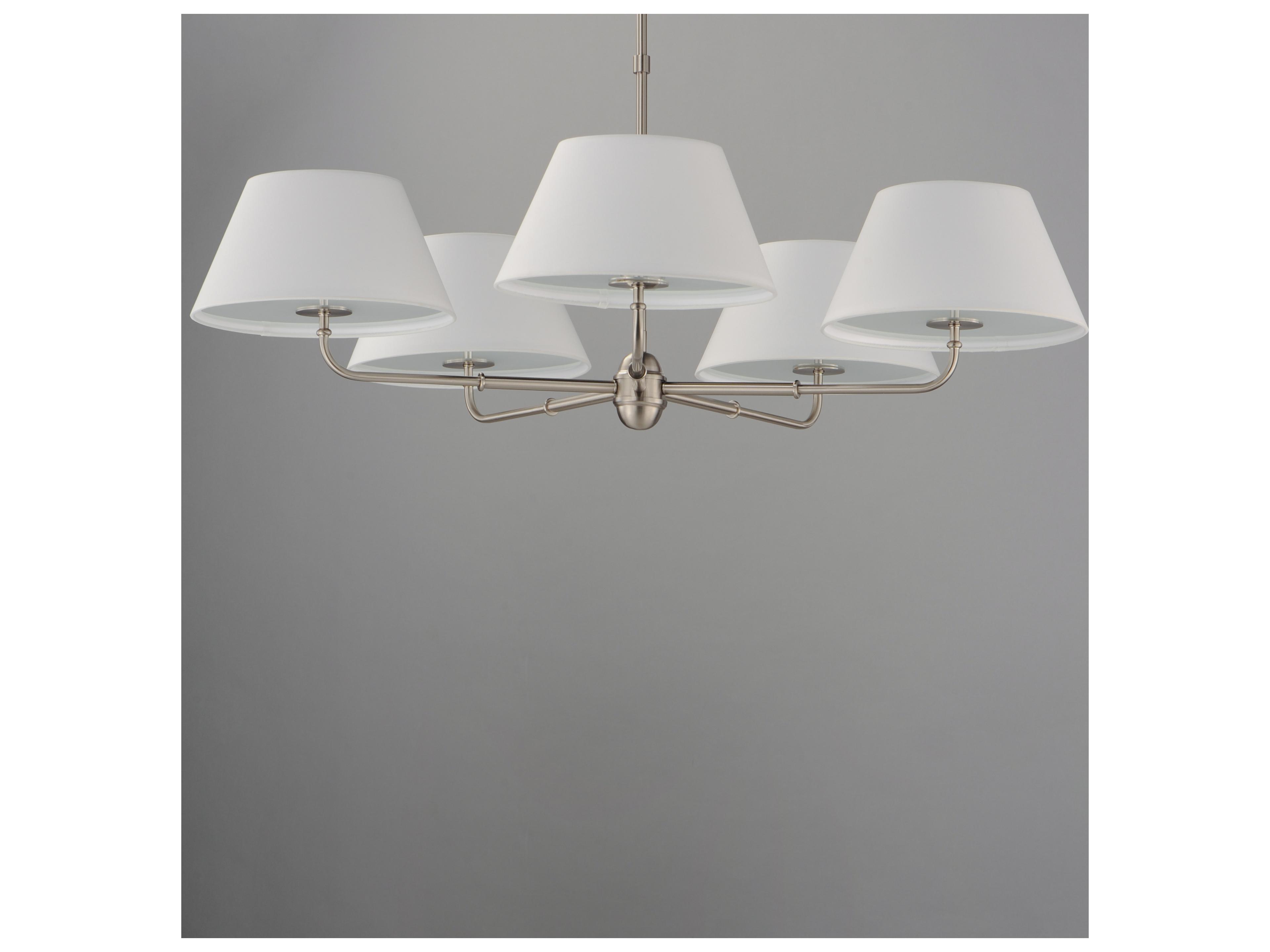 Maxim Lighting Dunbridge 5- Light Polished Nickel Chrome Traditional Empire Chandelier