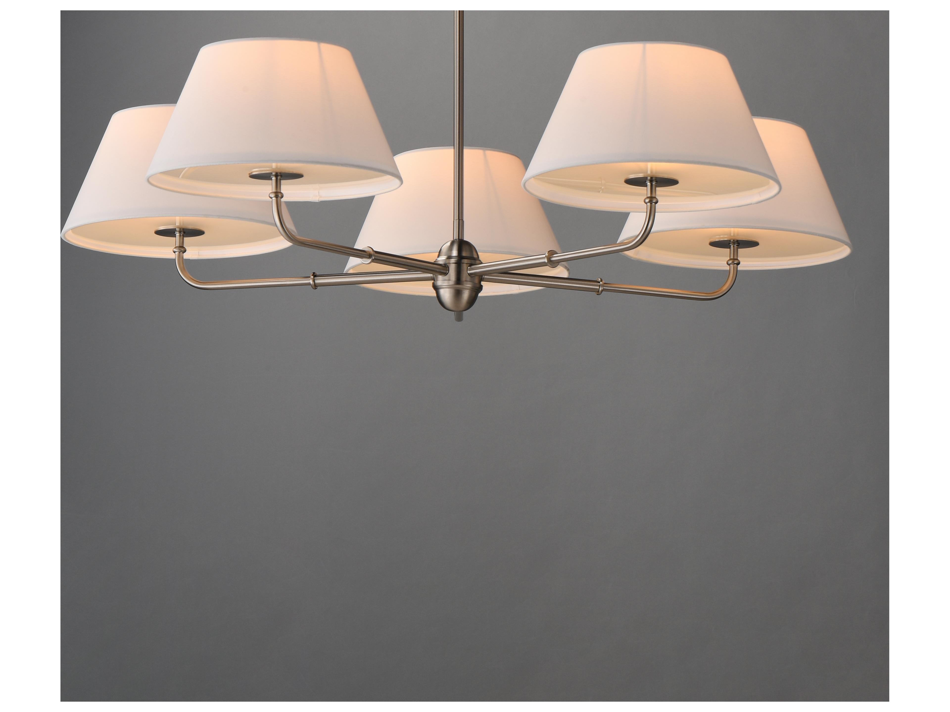 Maxim Lighting Dunbridge 5- Light Polished Nickel Chrome Traditional Empire Chandelier