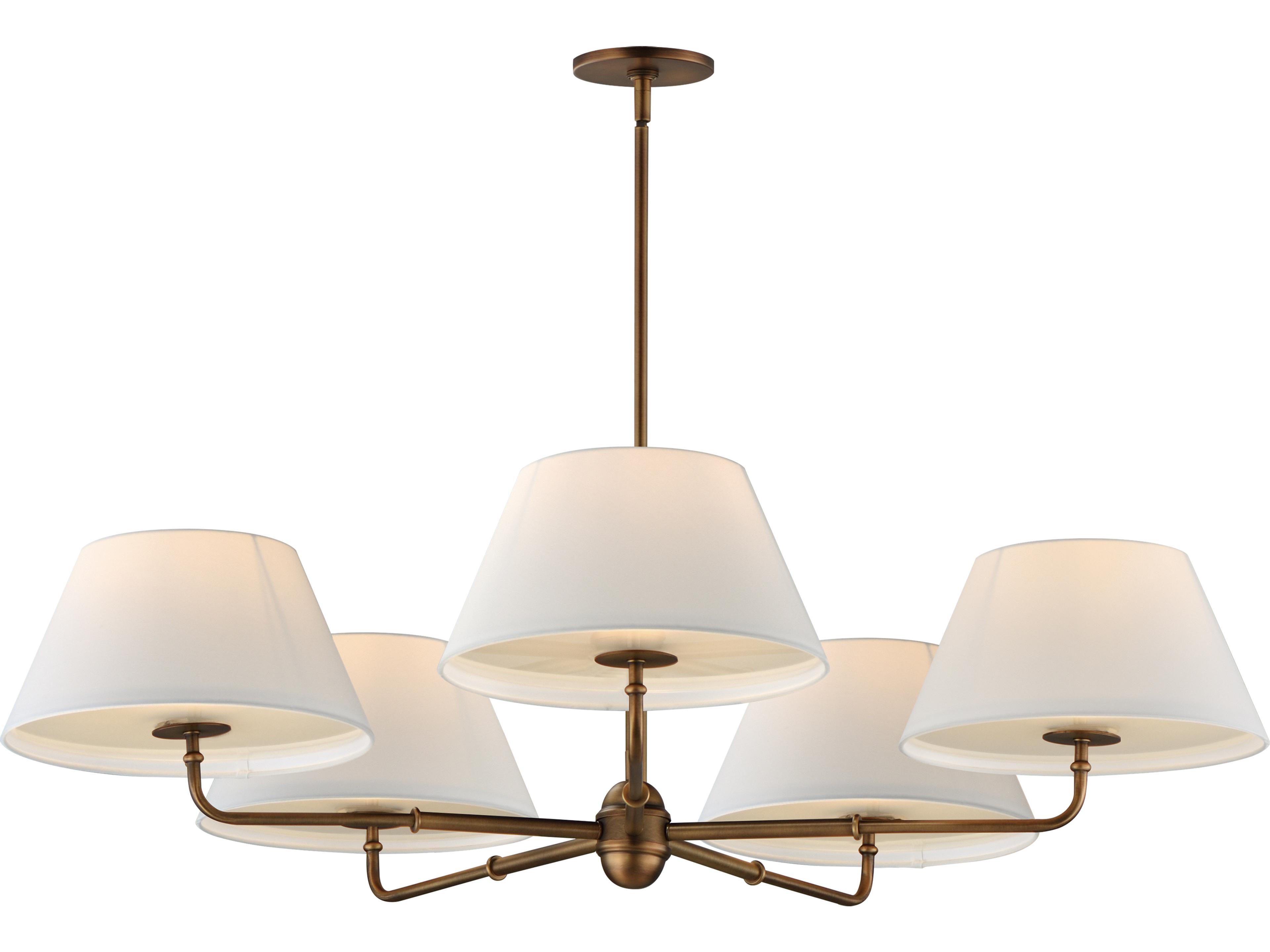 Dunbridge 5- Light Weathered Brass Traditional Empire Chandelier