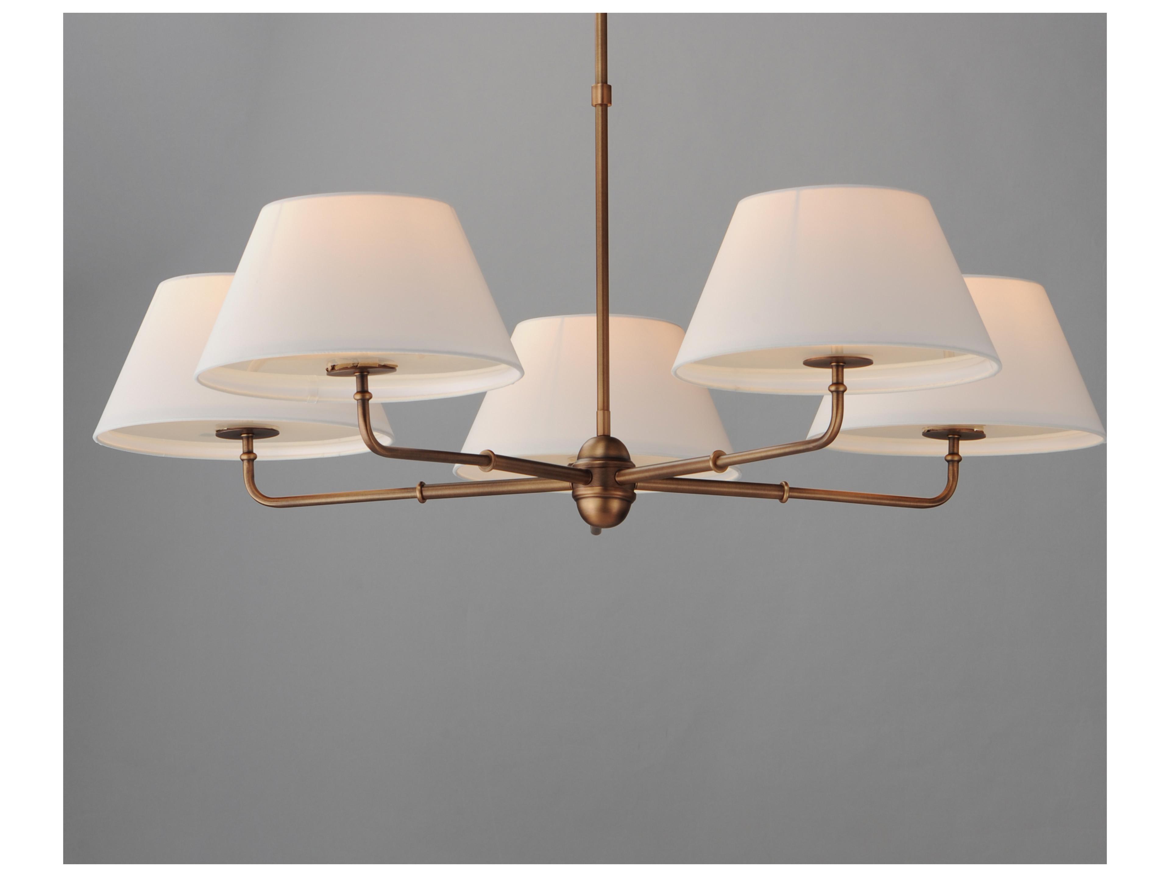 Maxim Lighting Dunbridge 5- Light Weathered Brass Traditional Empire Chandelier