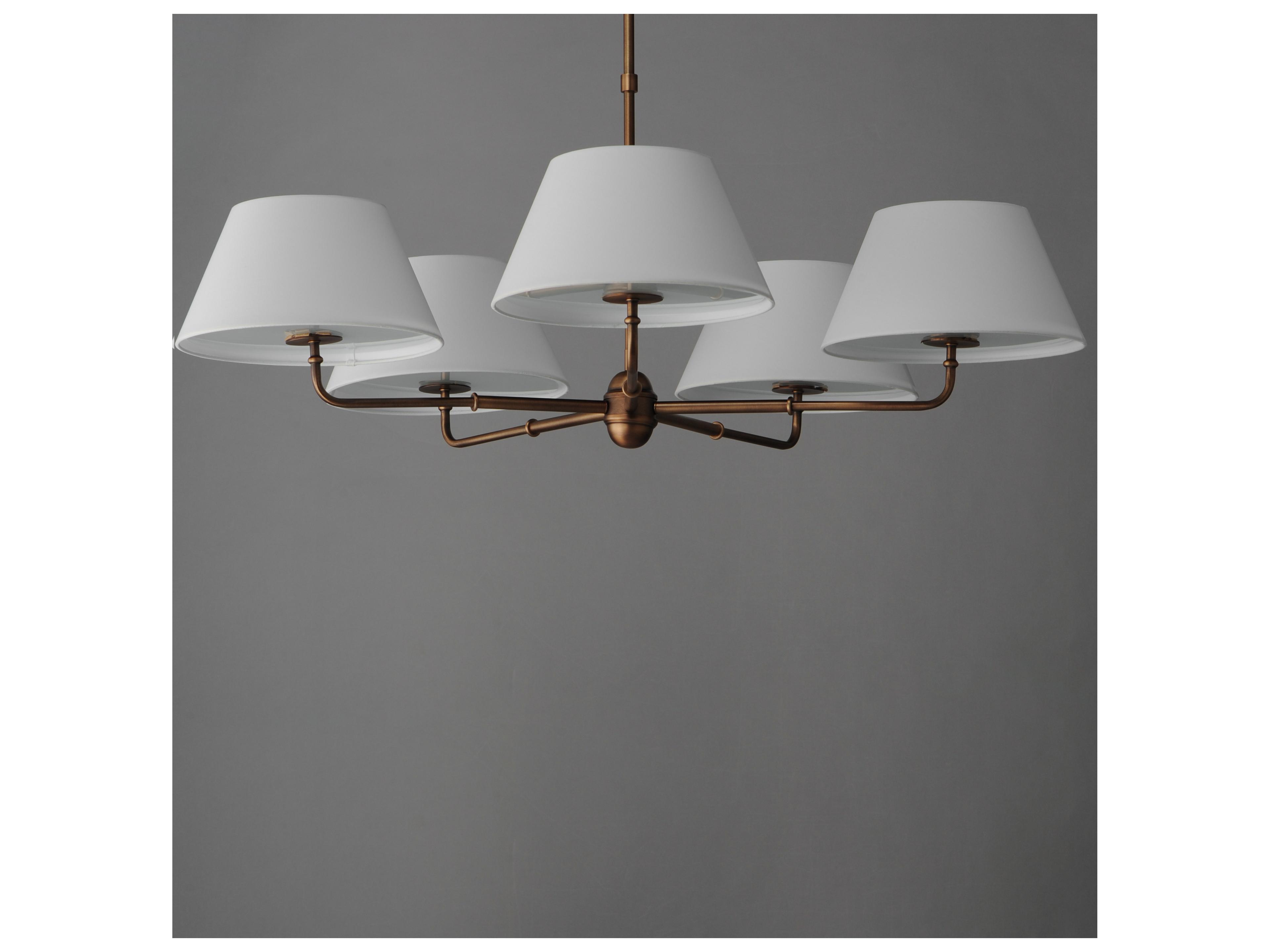 Maxim Lighting Dunbridge 5- Light Weathered Brass Traditional Empire Chandelier