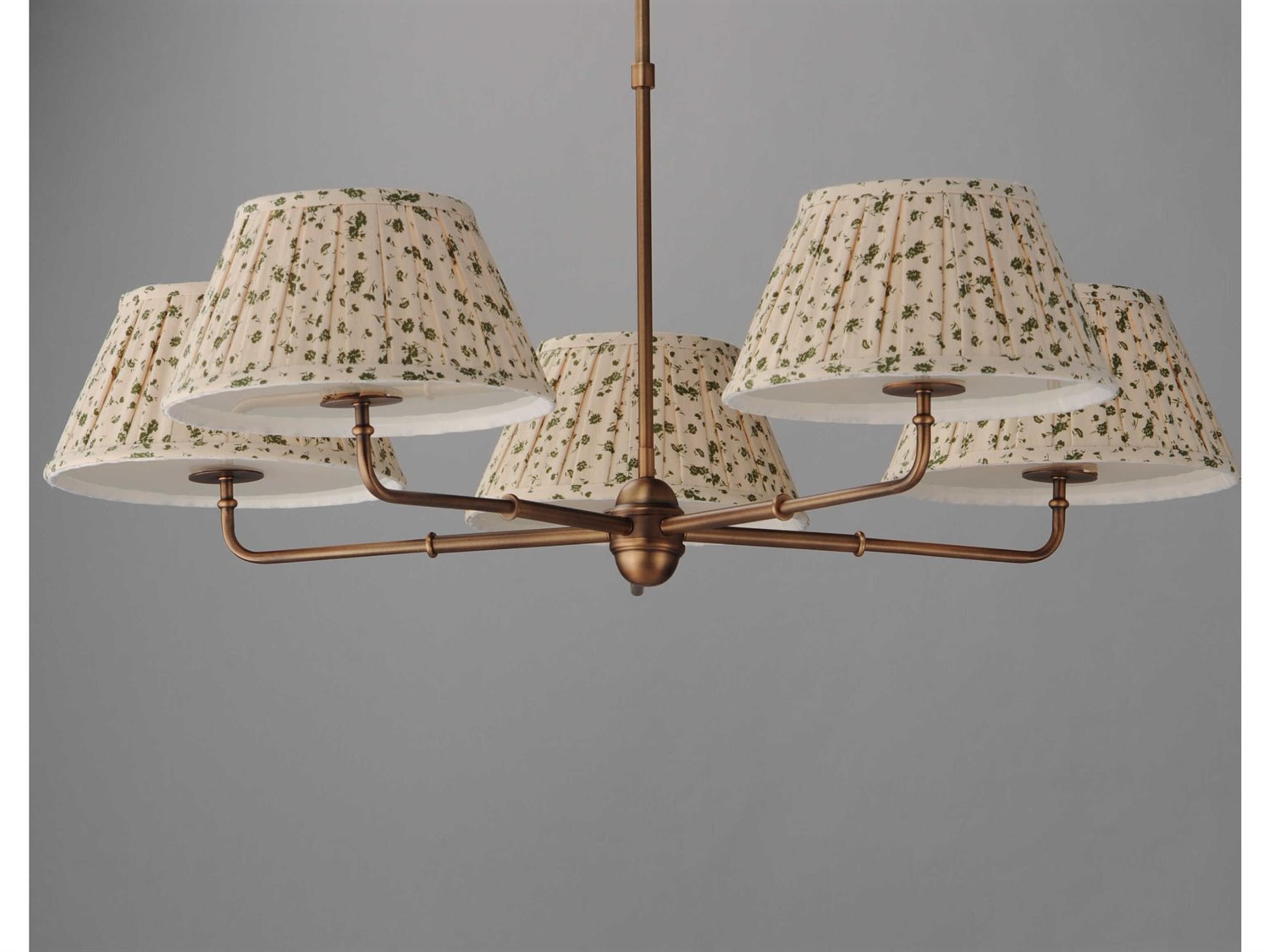 Dunbridge 5- Light Weathered Brass Bronze Traditional Empire Chandelier
