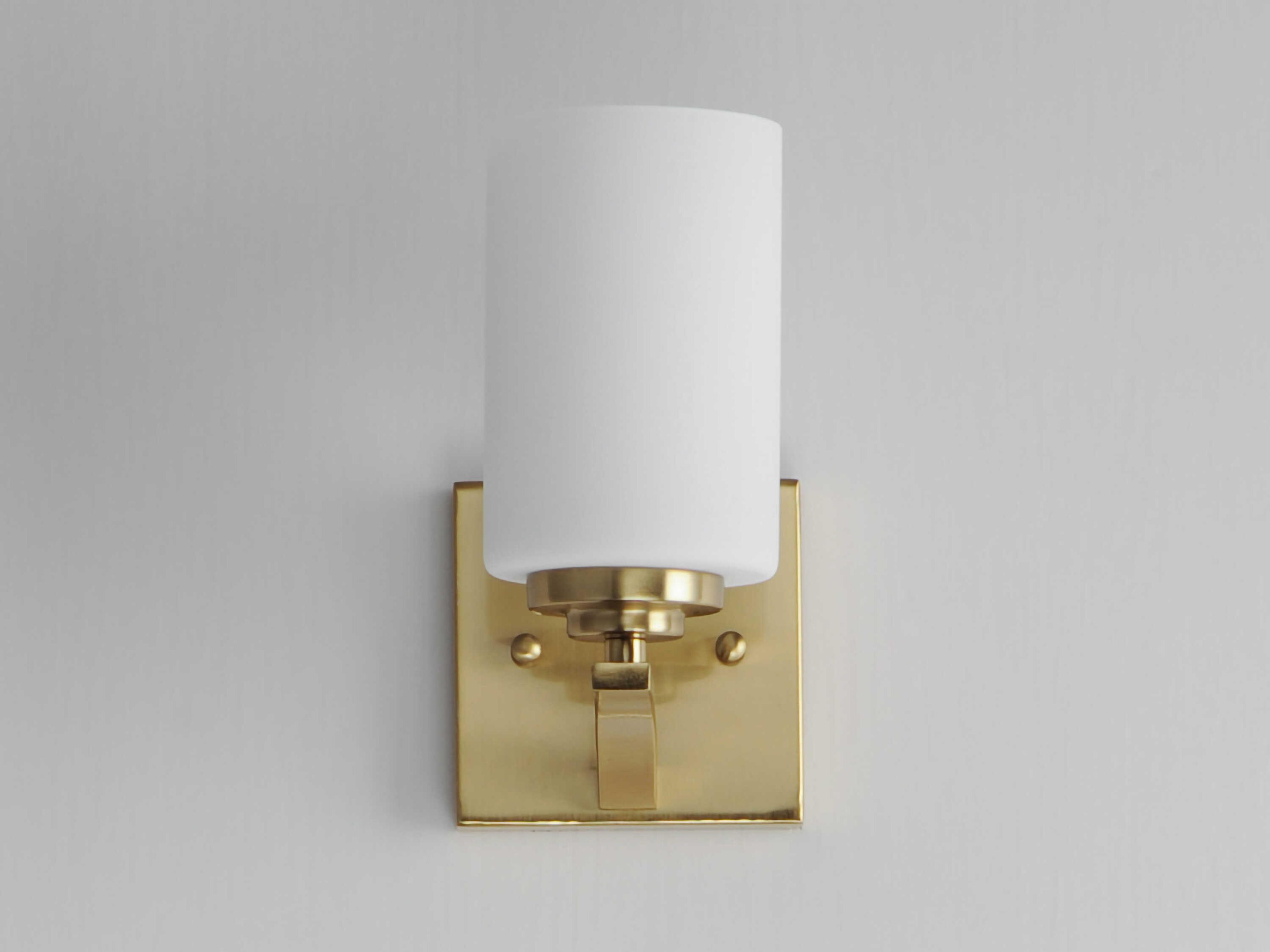 Maxim Lighting Deven 1-Light Satin Brass Glass Wall Sconce