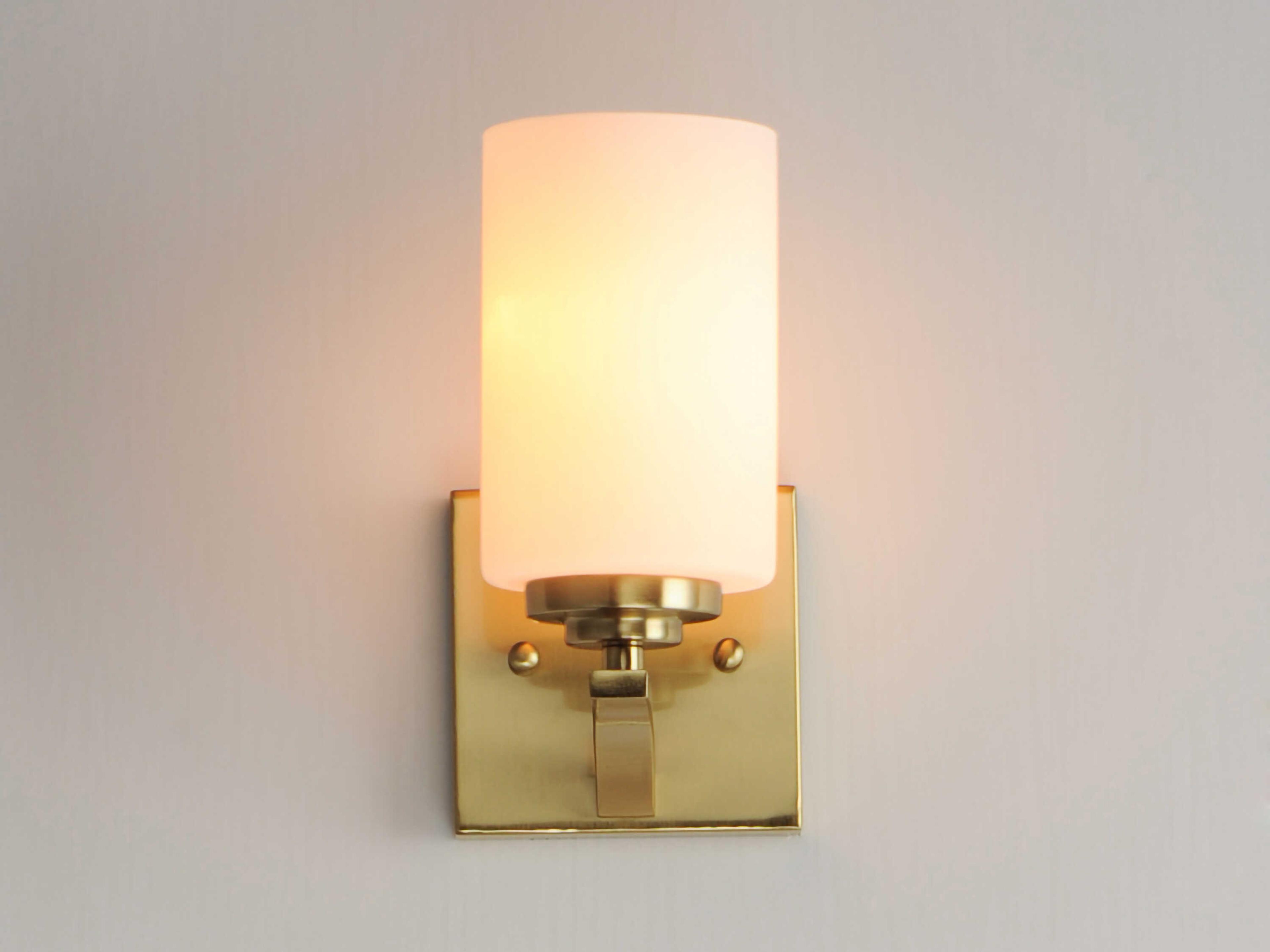 Maxim Lighting Deven 1-Light Satin Brass Glass Wall Sconce