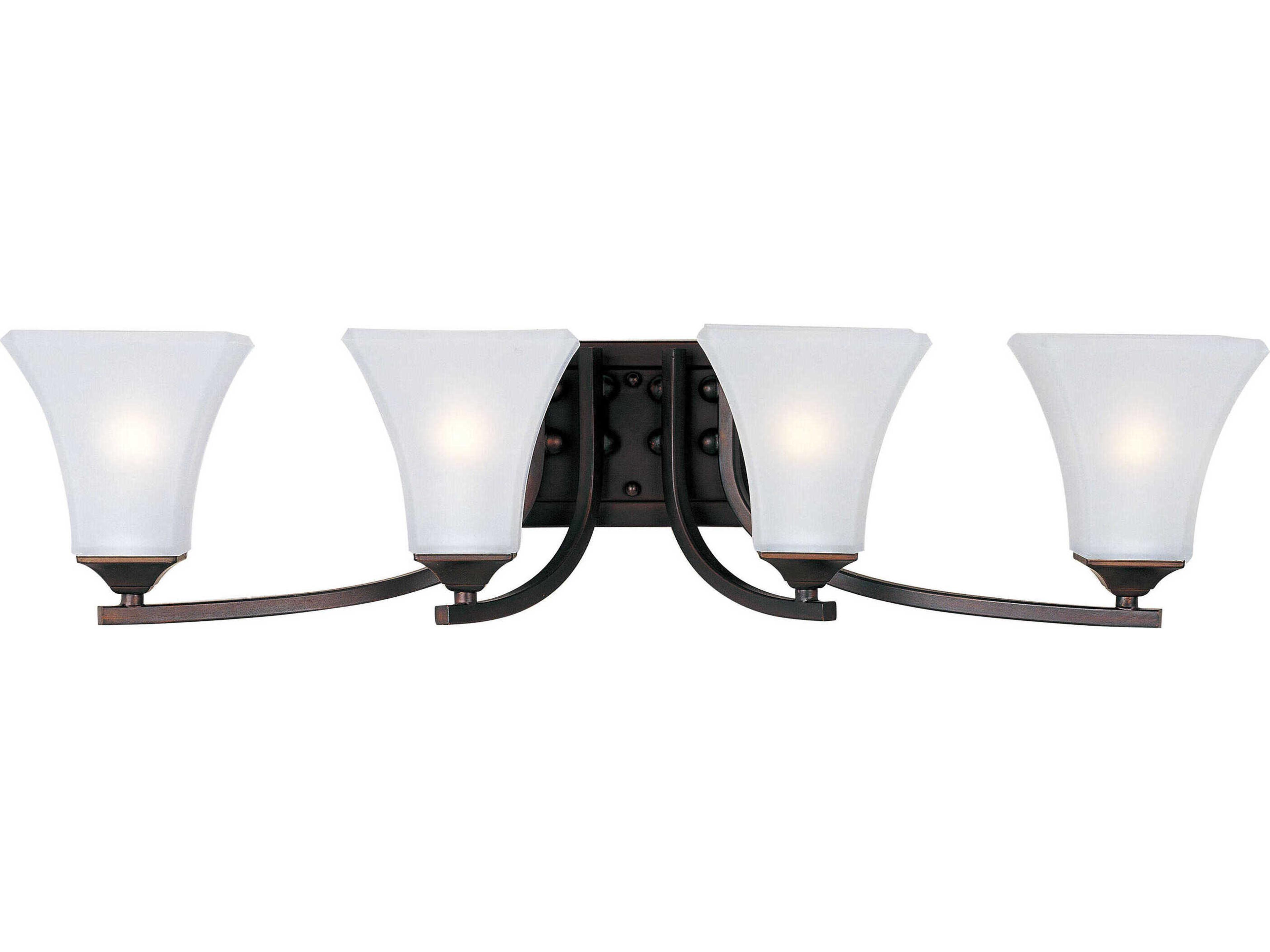 Aurora 4-Light Oil Rubbed Bronze Glass Vanity Light