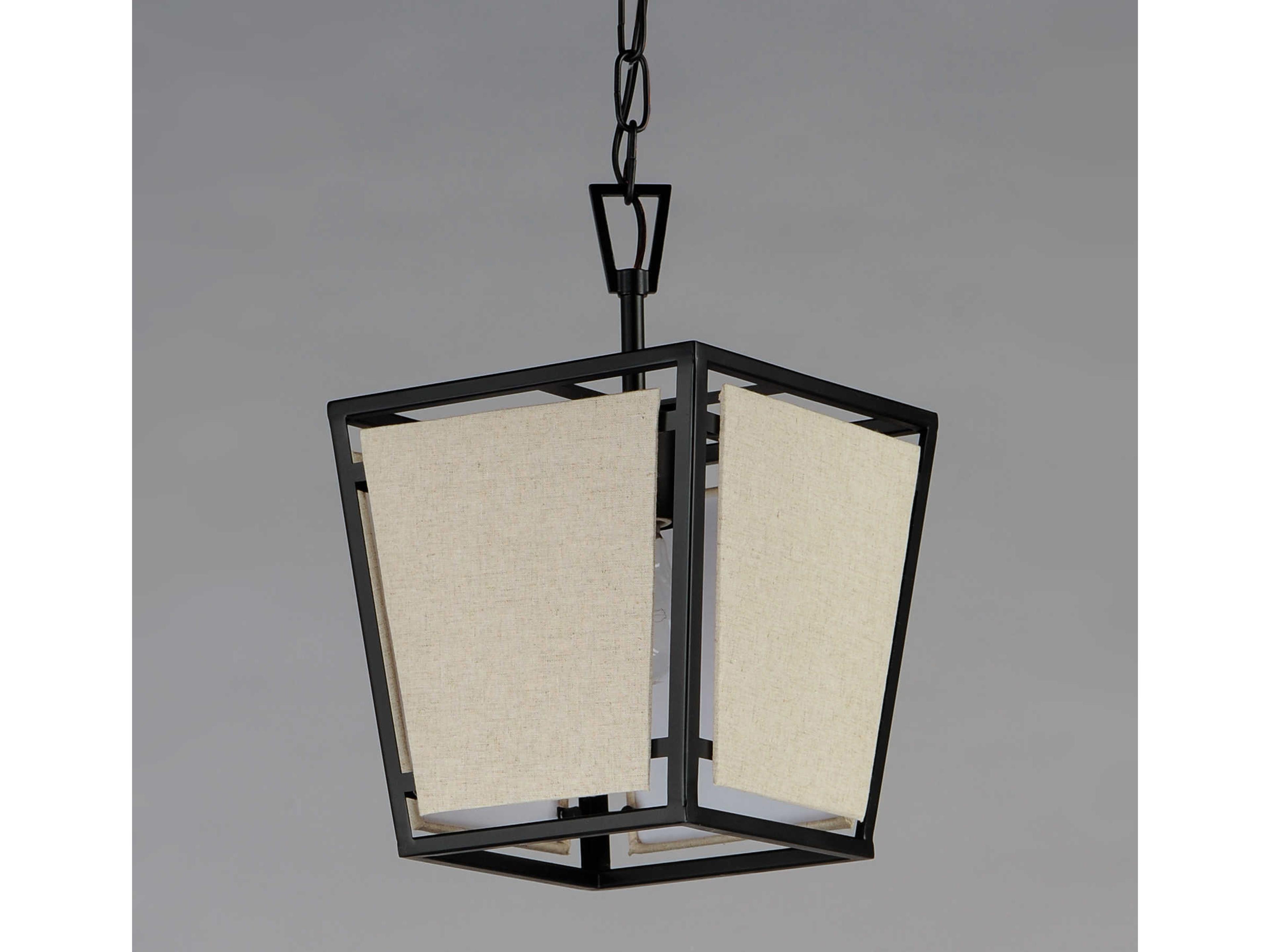 Maxim Lighting Montauk 1-Light Black Geometric Mini Pendant
