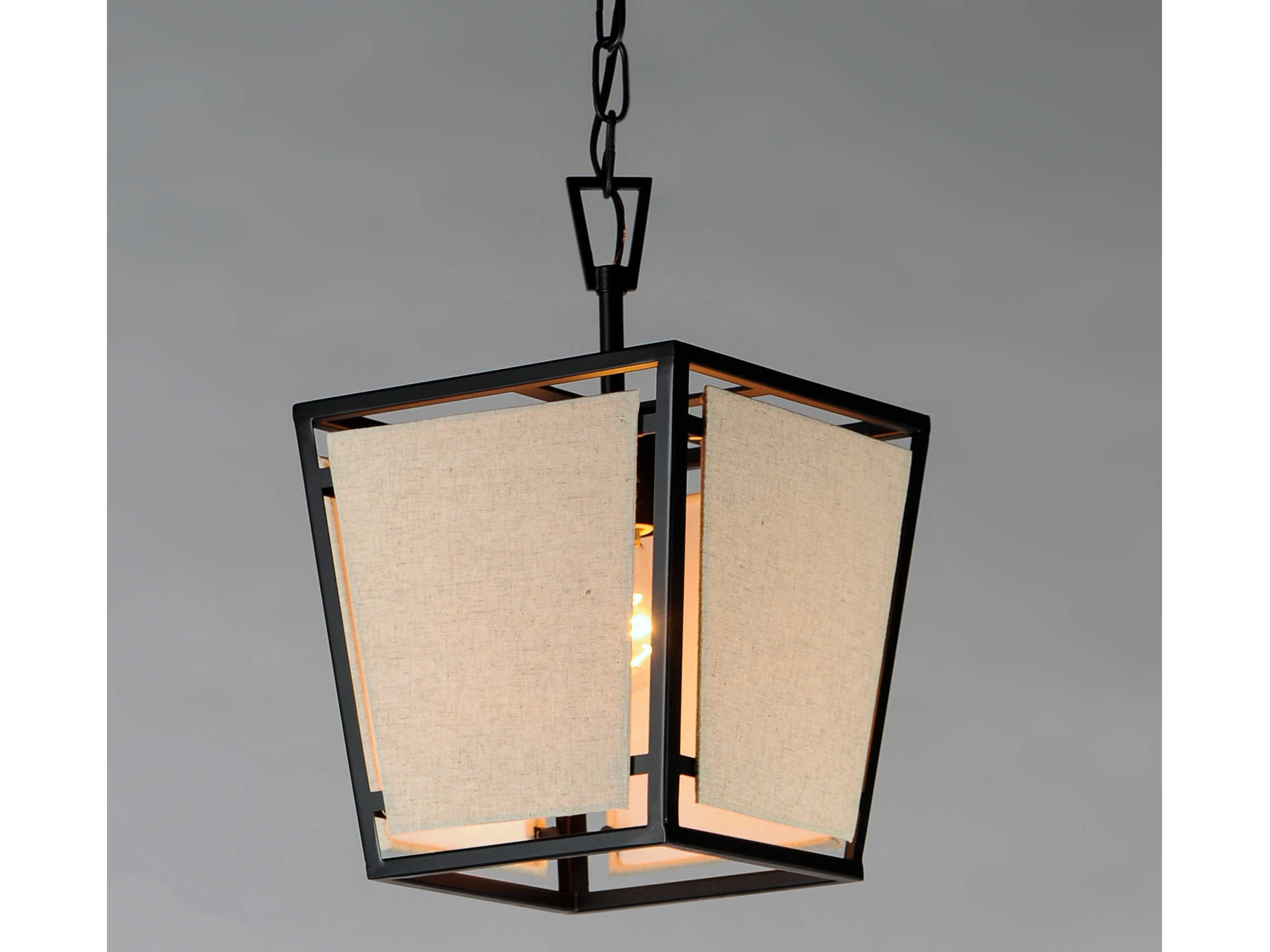 Maxim Lighting Montauk 1-Light Black Geometric Mini Pendant