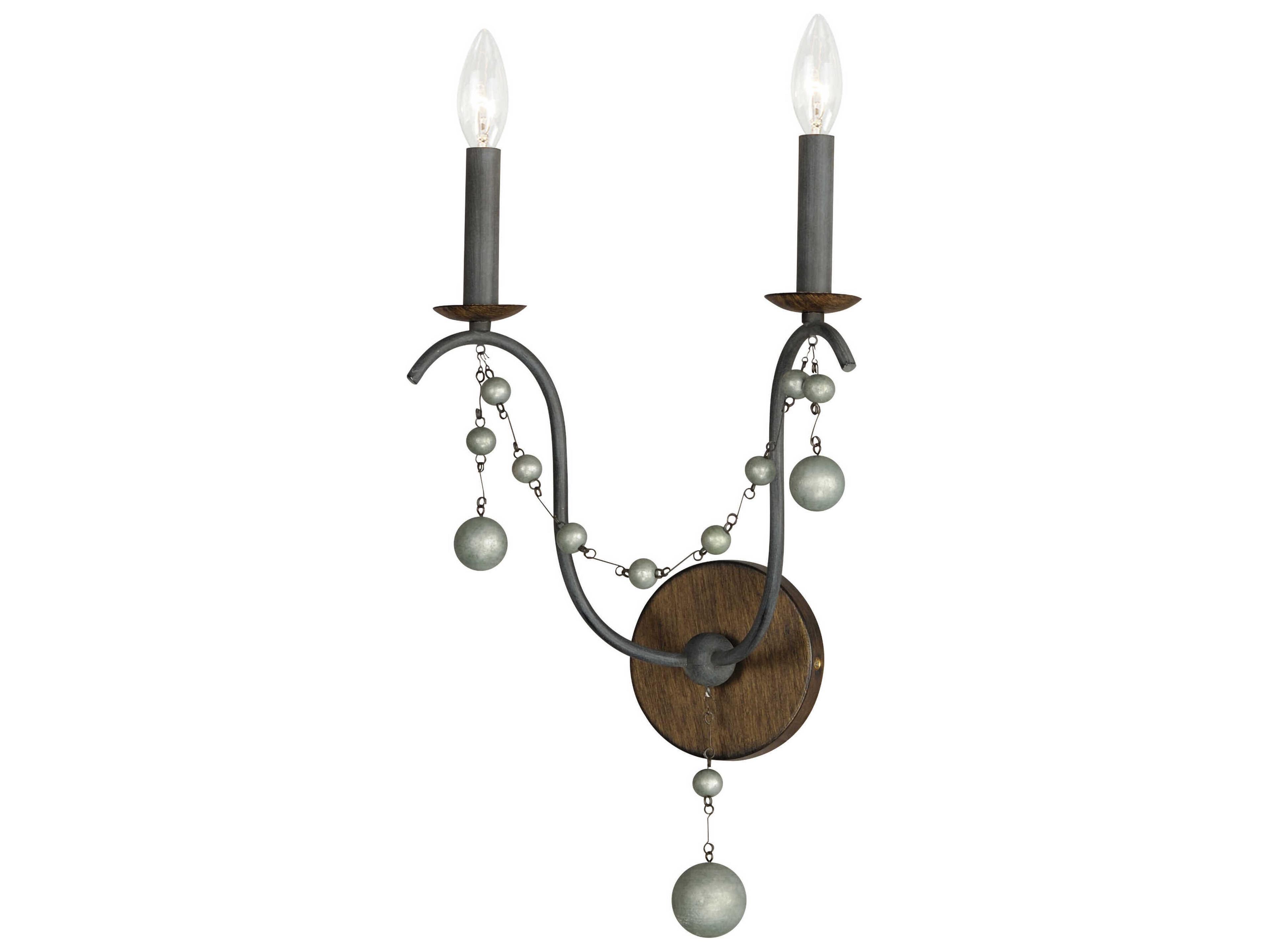 Formosa 2-Light Golden Noir Brown Wall Sconce