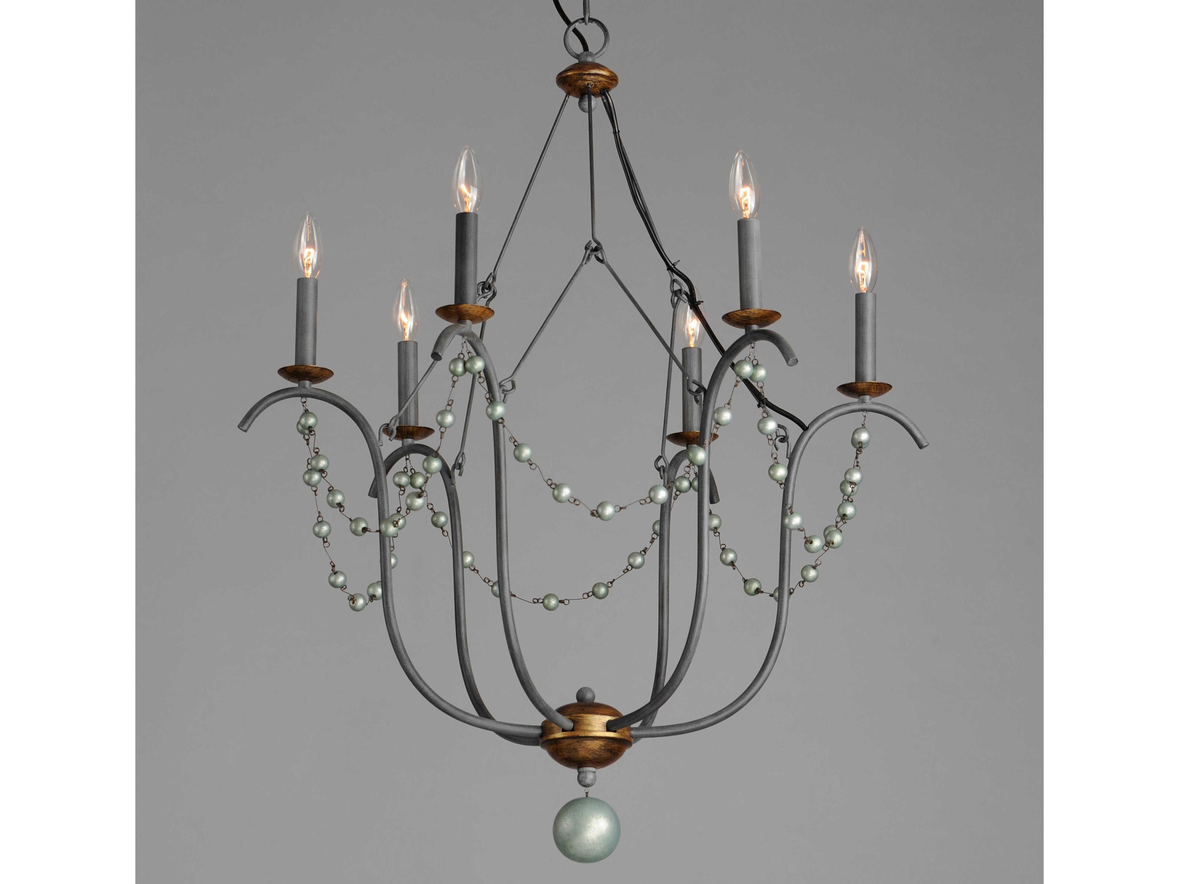 Maxim Lighting Formosa 6-Light Golden Noir Brown Candelabra Chandelier