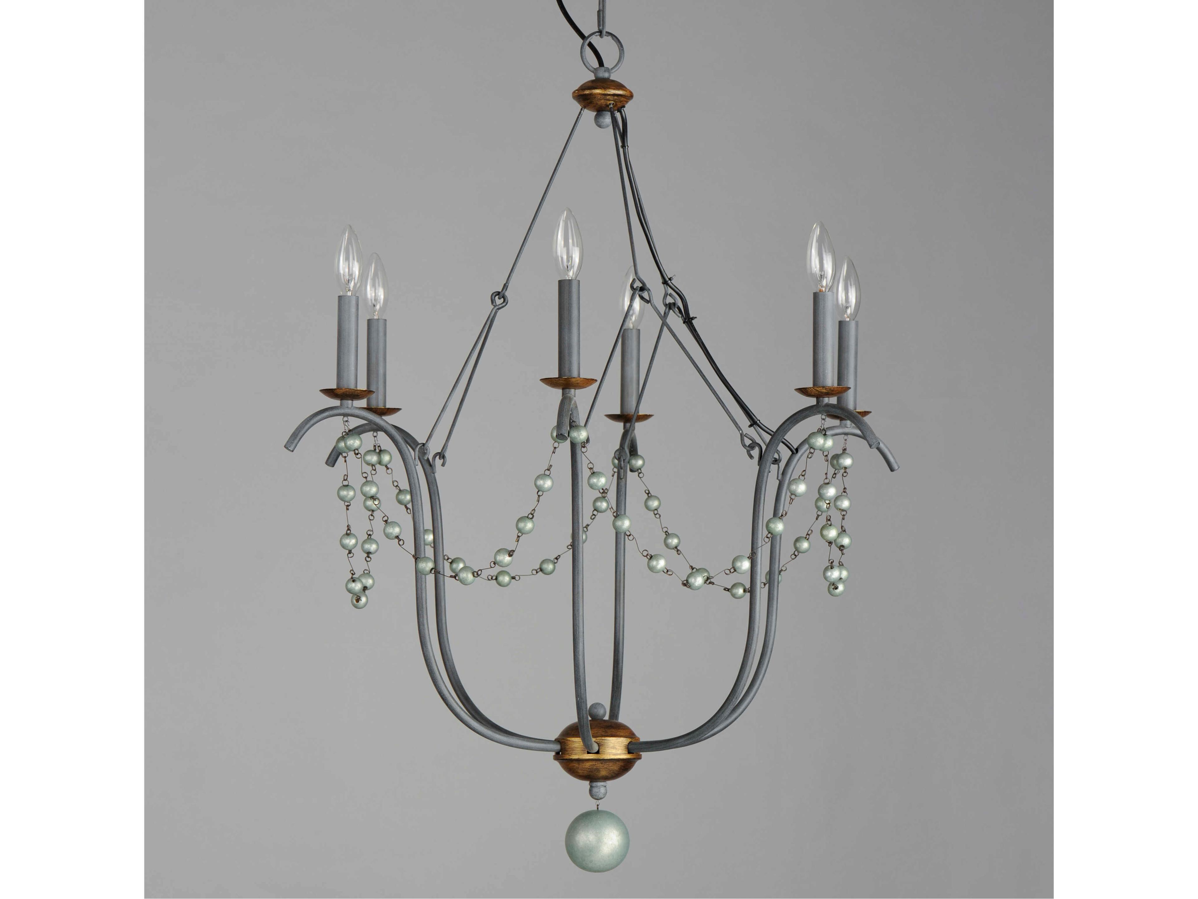 Maxim Lighting Formosa 6-Light Golden Noir Brown Candelabra Chandelier