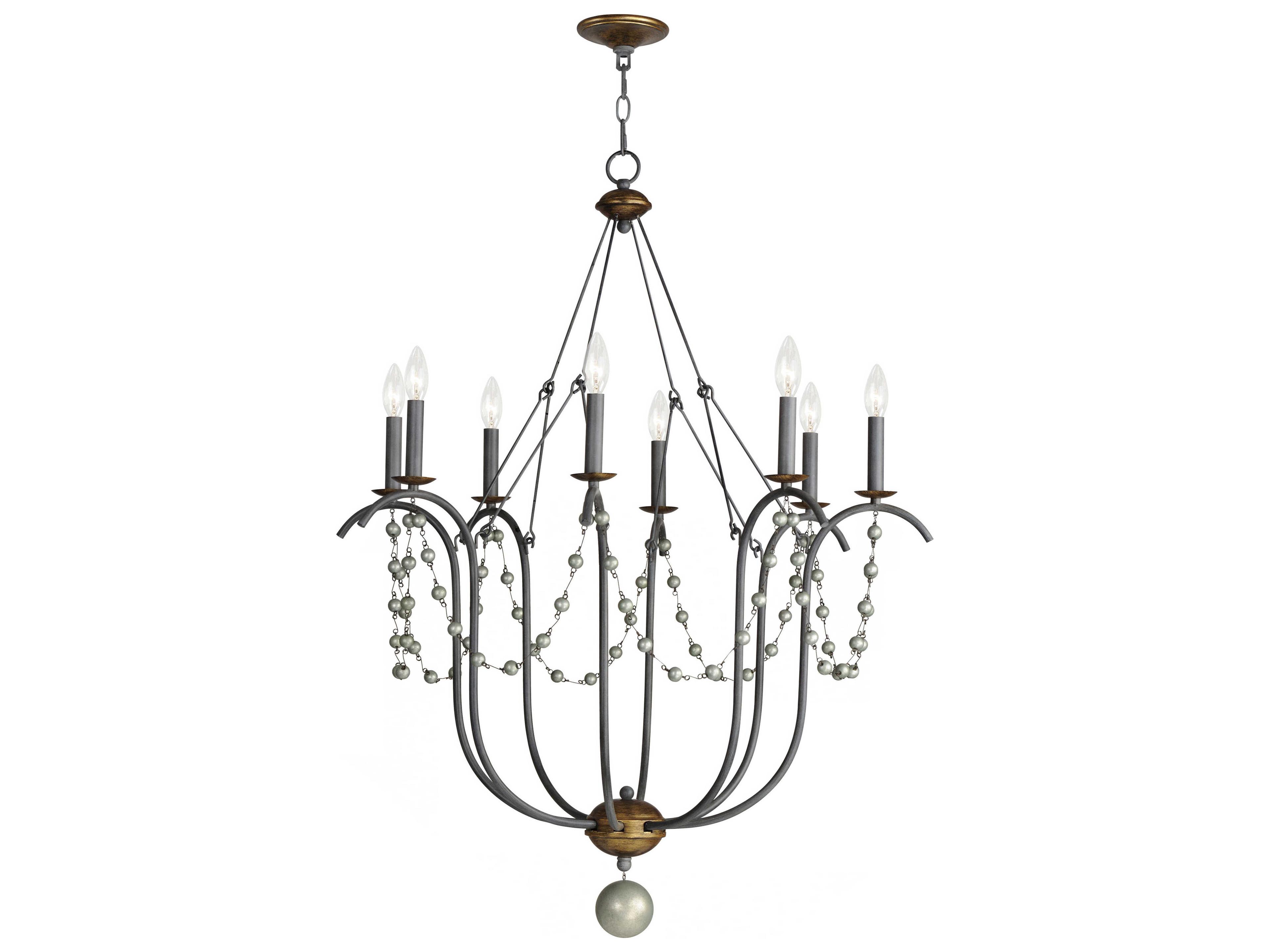 Formosa 8-Light Golden Noir Brown Candelabra Chandelier